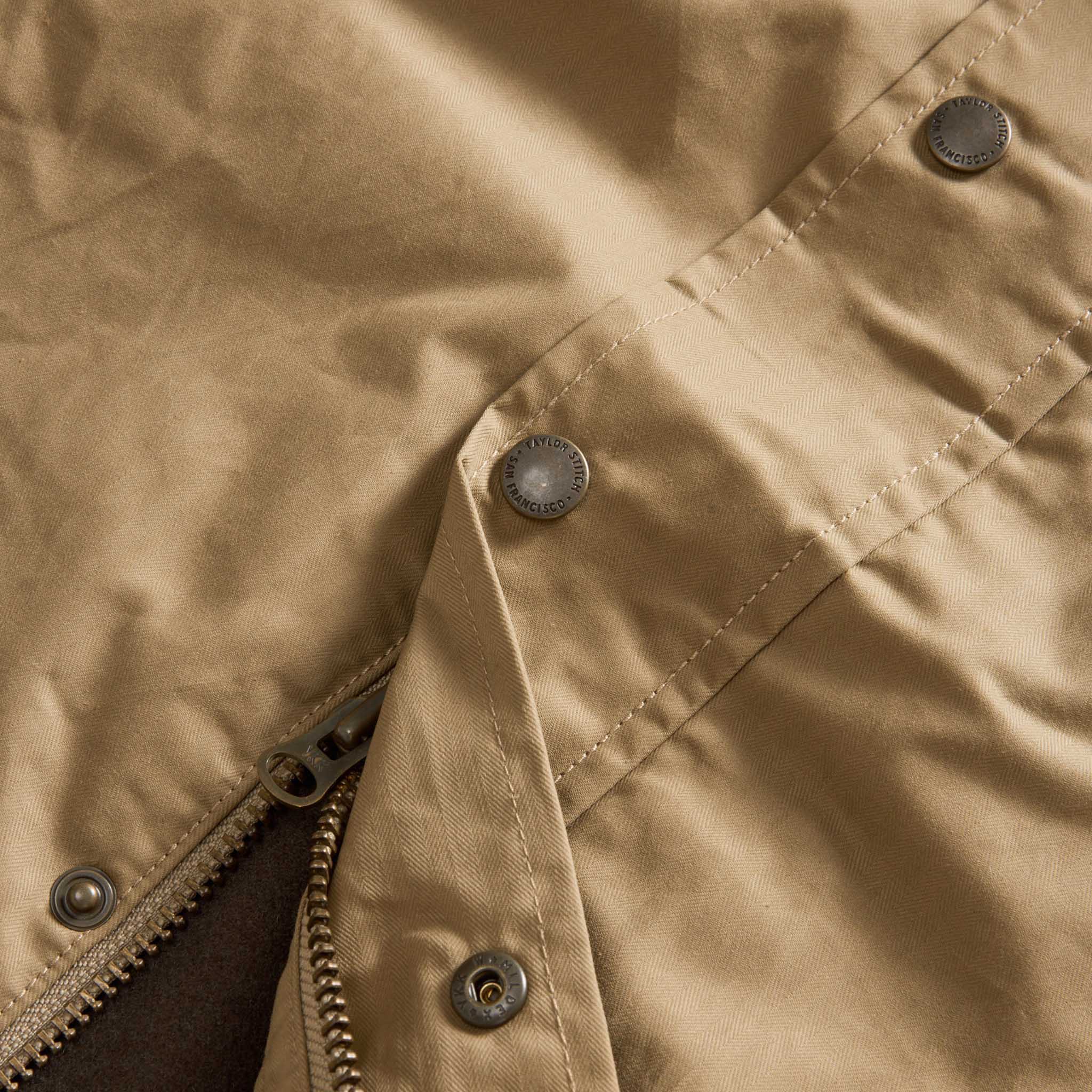 The Deck Jacket in Khaki Dry Wax - Image 10