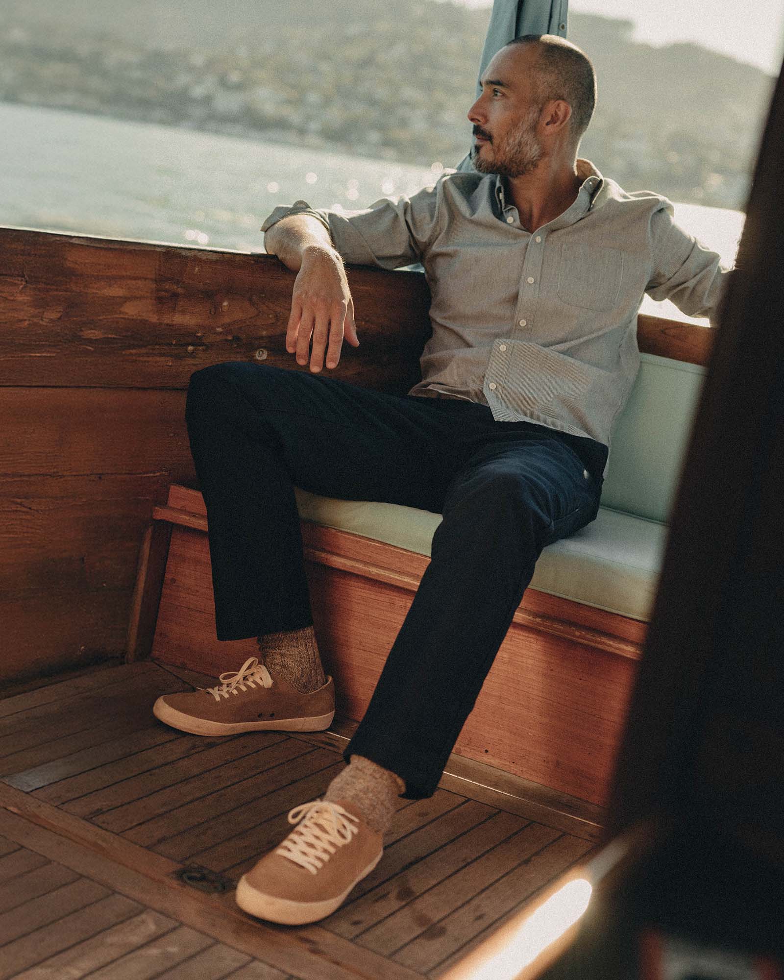 The Deck Pant in Dark Navy Bedford Cord - Image 4