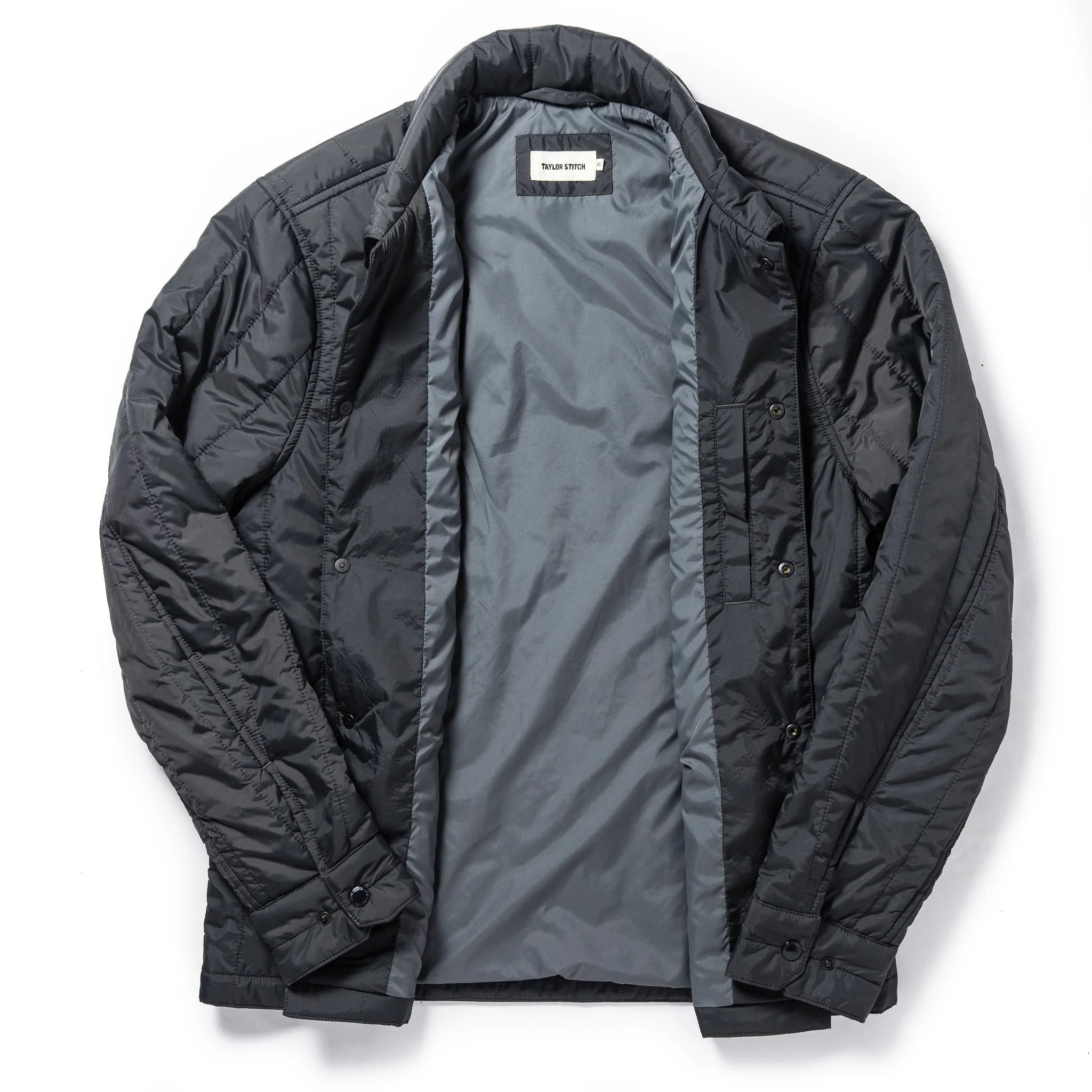 The Decker Jacket in Charcoal Quilt - Image 8