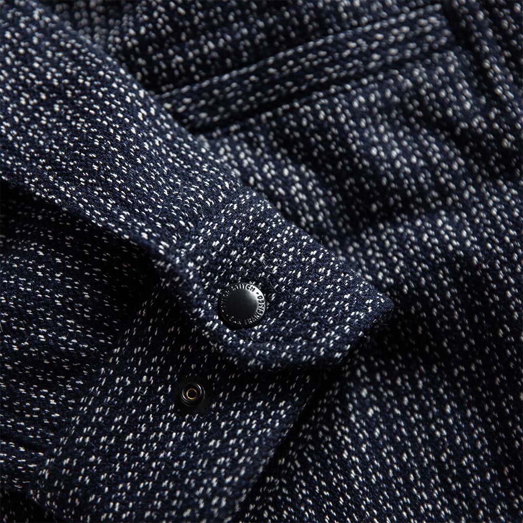 The Decker Jacket in Navy Wool Beach Cloth - Image 8