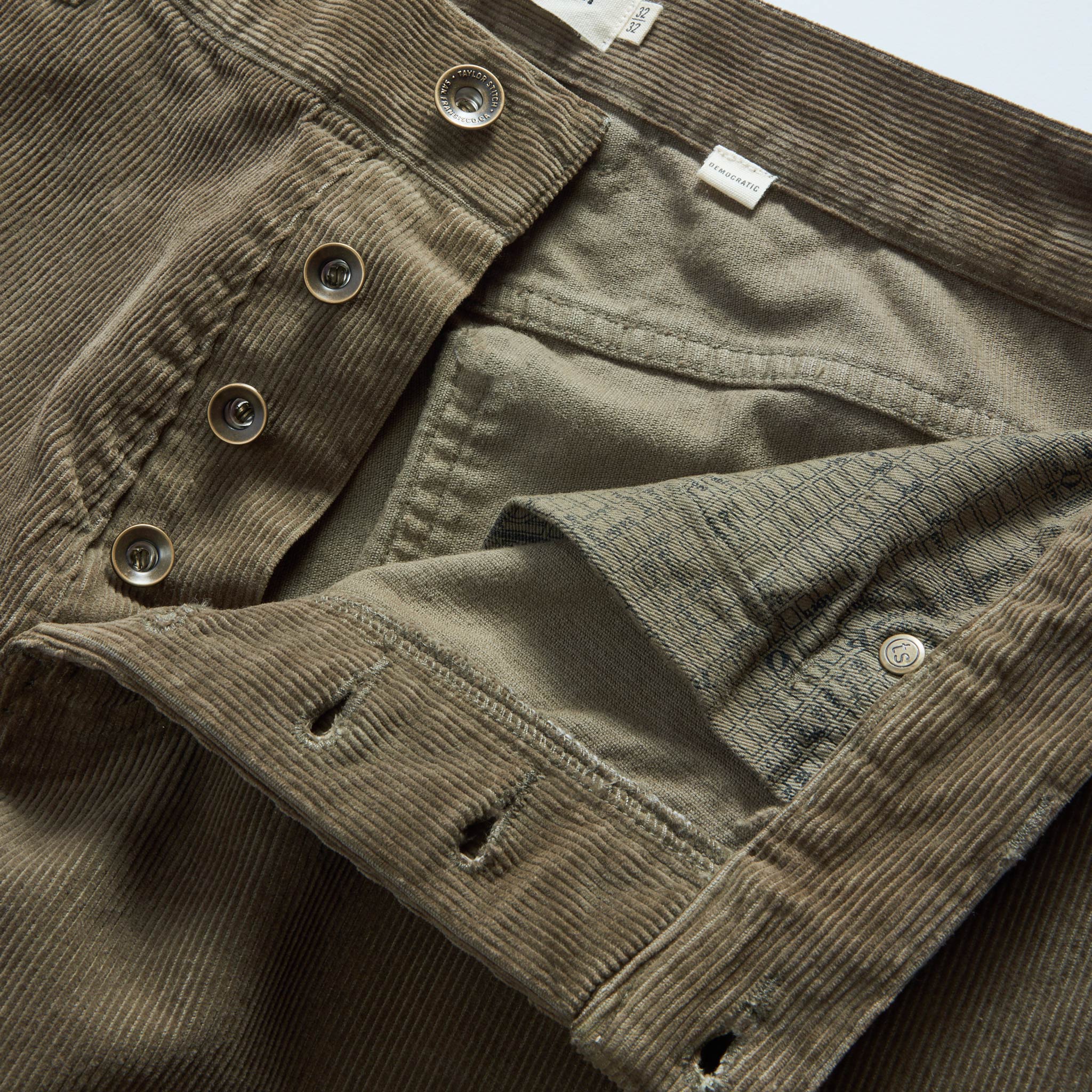 The Democratic 5-Pocket Pant in Fatigue Olive Corduroy - Image 7