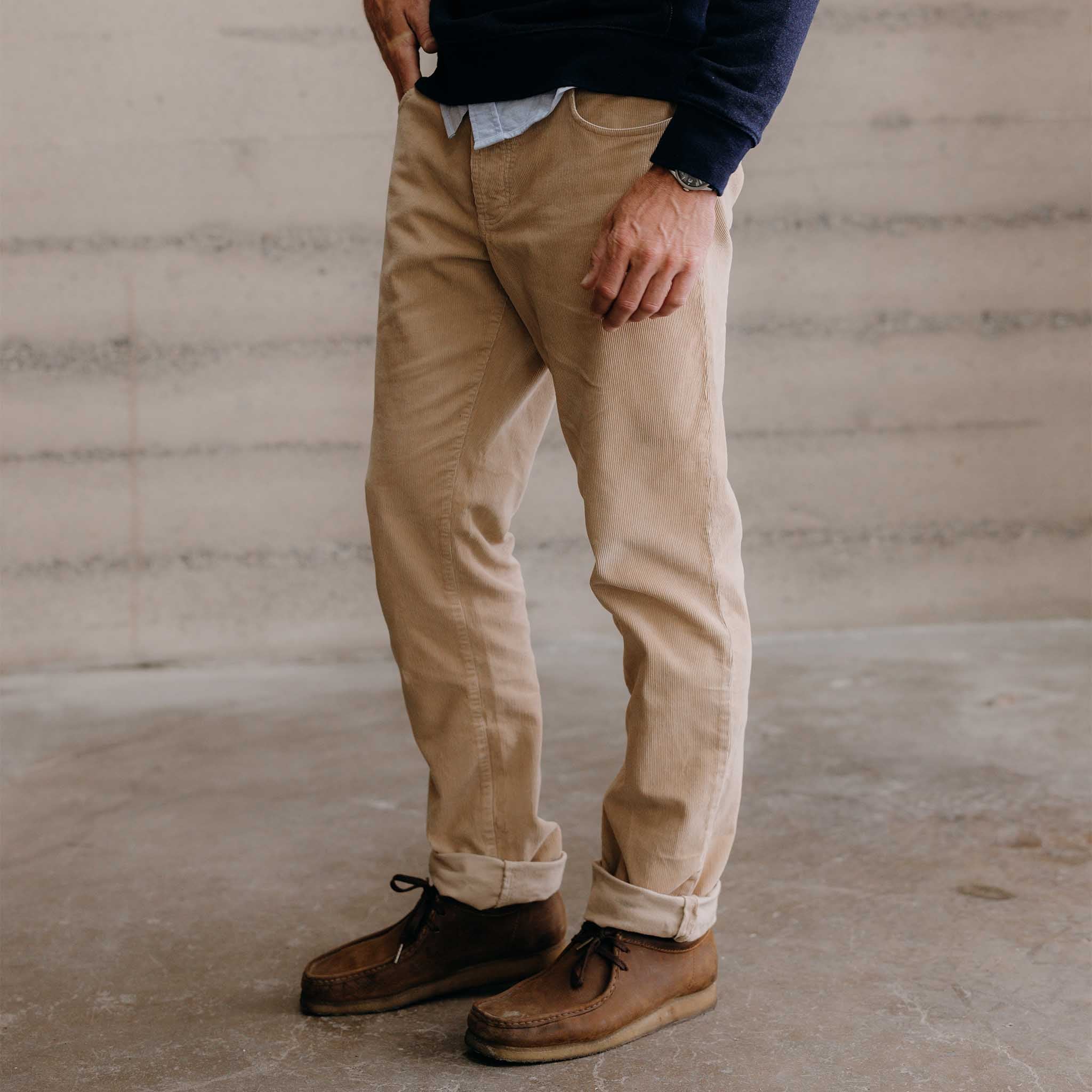 The Democratic 5-Pocket Pant in Washed Khaki Corduroy - Image 2