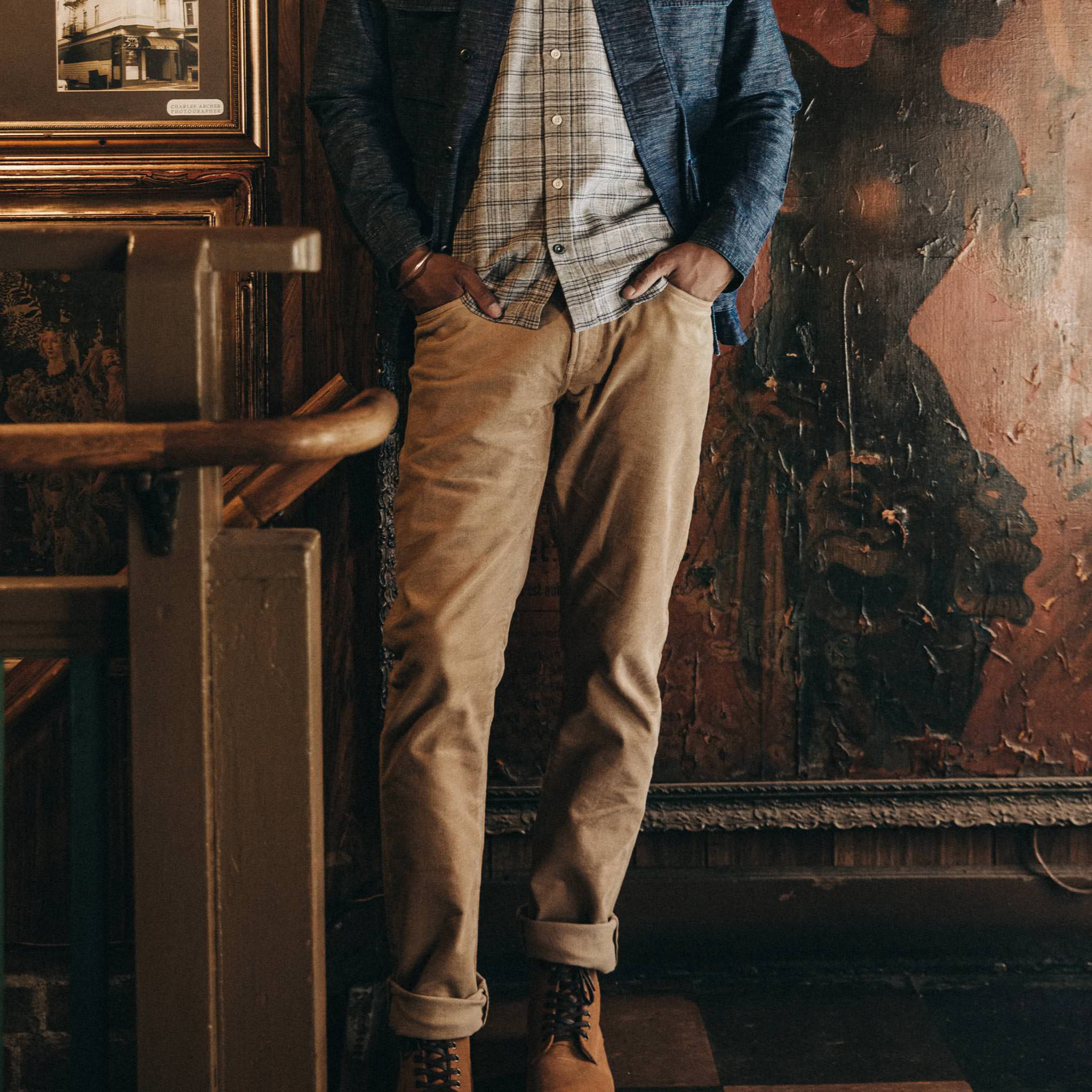 The Democratic All Day Pant in British Khaki Cord - Image 2
