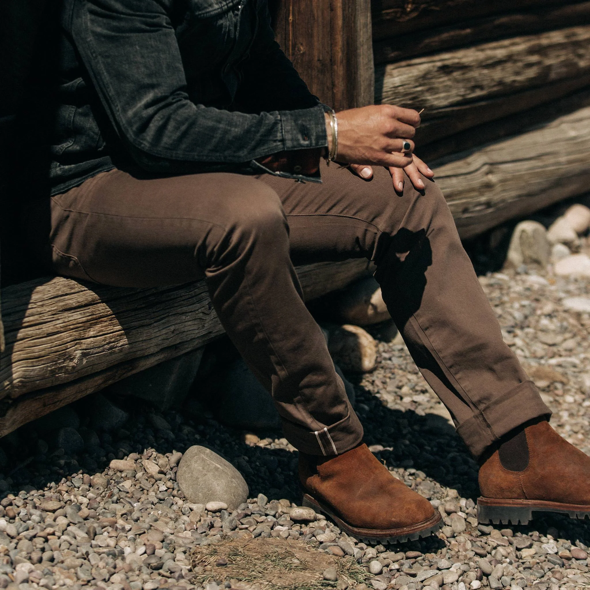 The Democratic All Day Pant in Espresso Selvage - Image 5