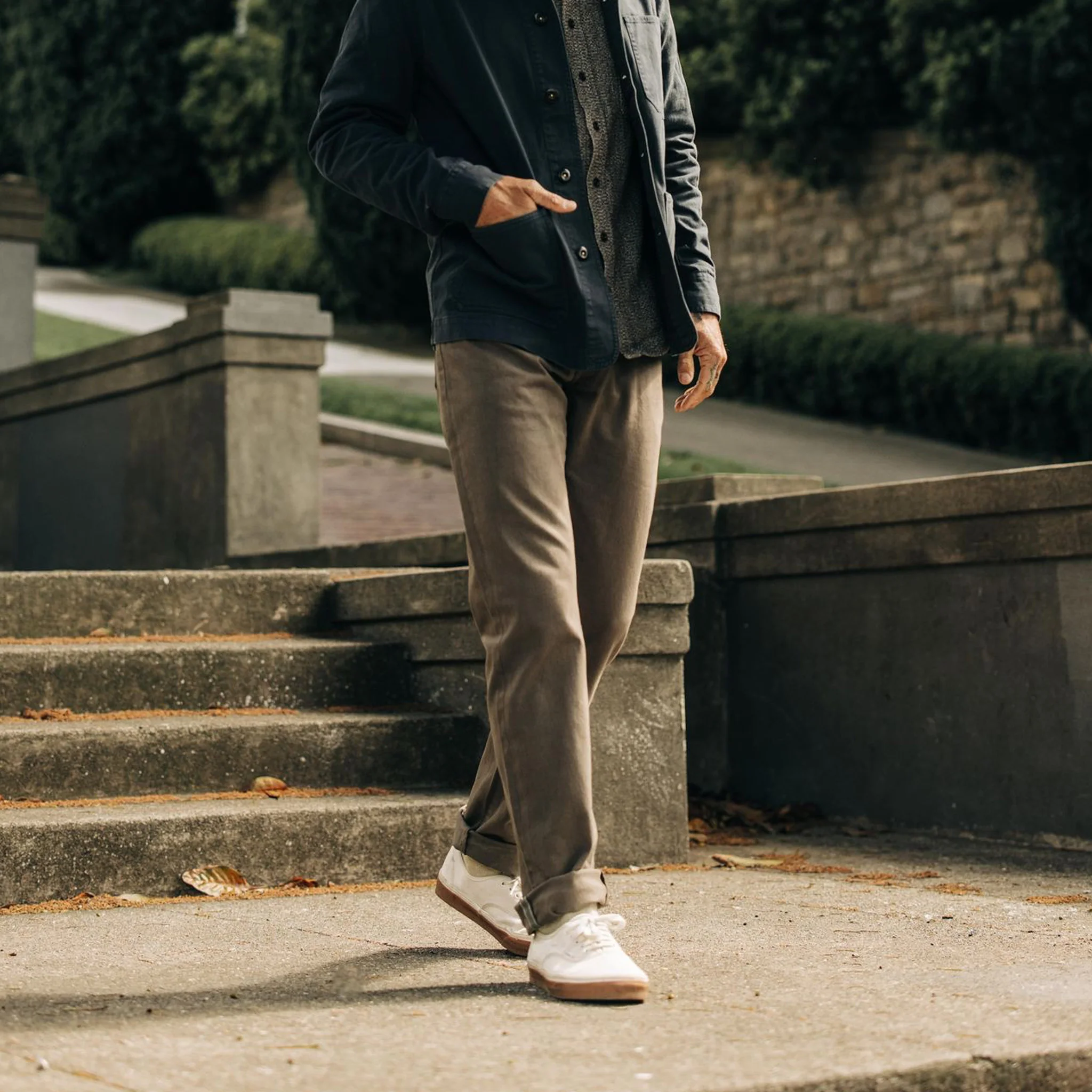 The Democratic All Day Pant in Fatigue Olive Selvage Denim - Image 4