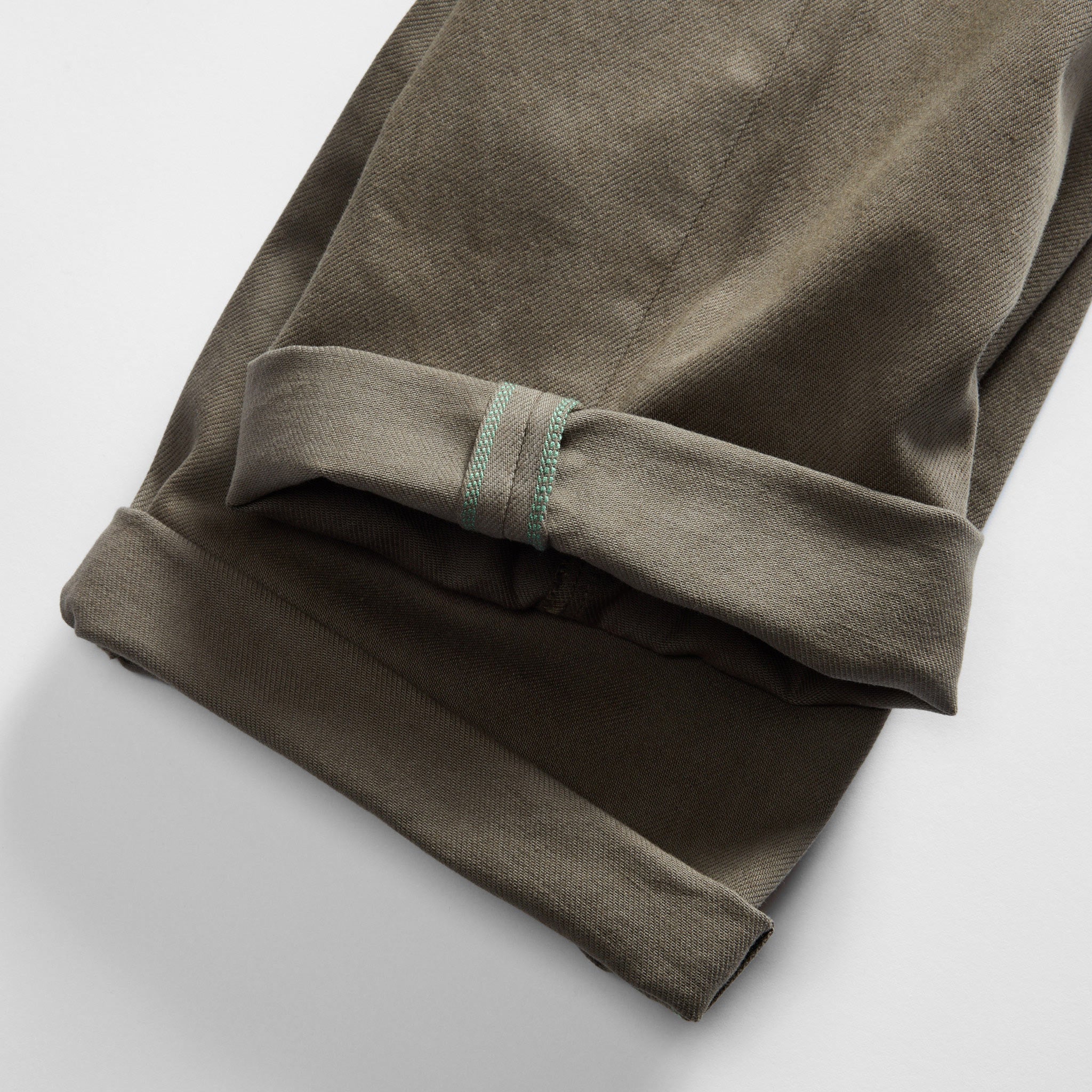 The Democratic All Day Pant in Fatigue Olive Selvage Denim - Image 8
