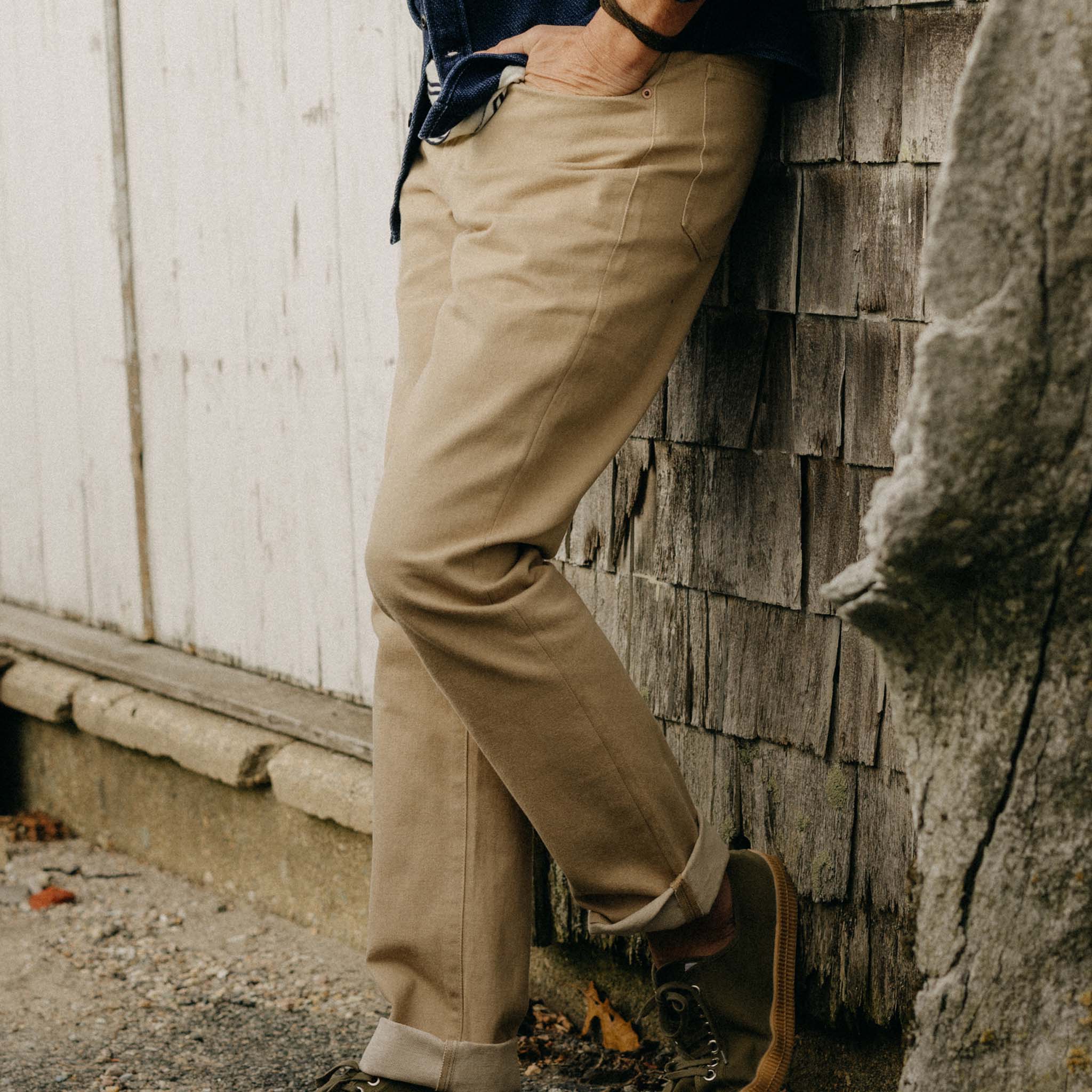 The Democratic All Day Pant in Light Khaki Broken Twill - Image 3