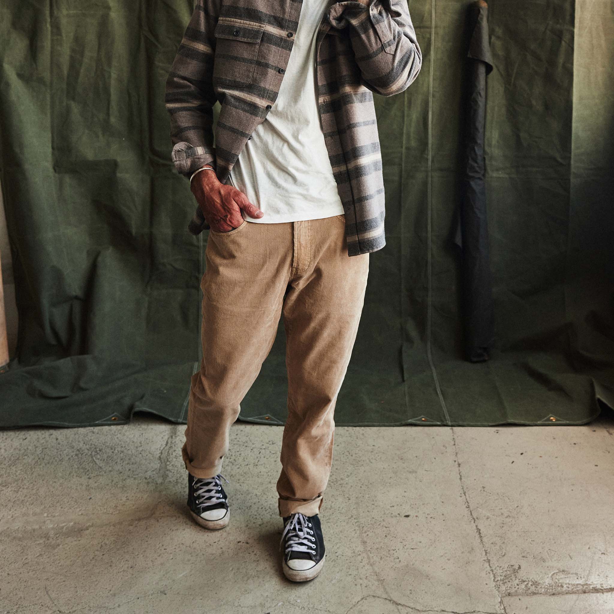 The Democratic All Day Pant in Light Khaki Cord - Image 2
