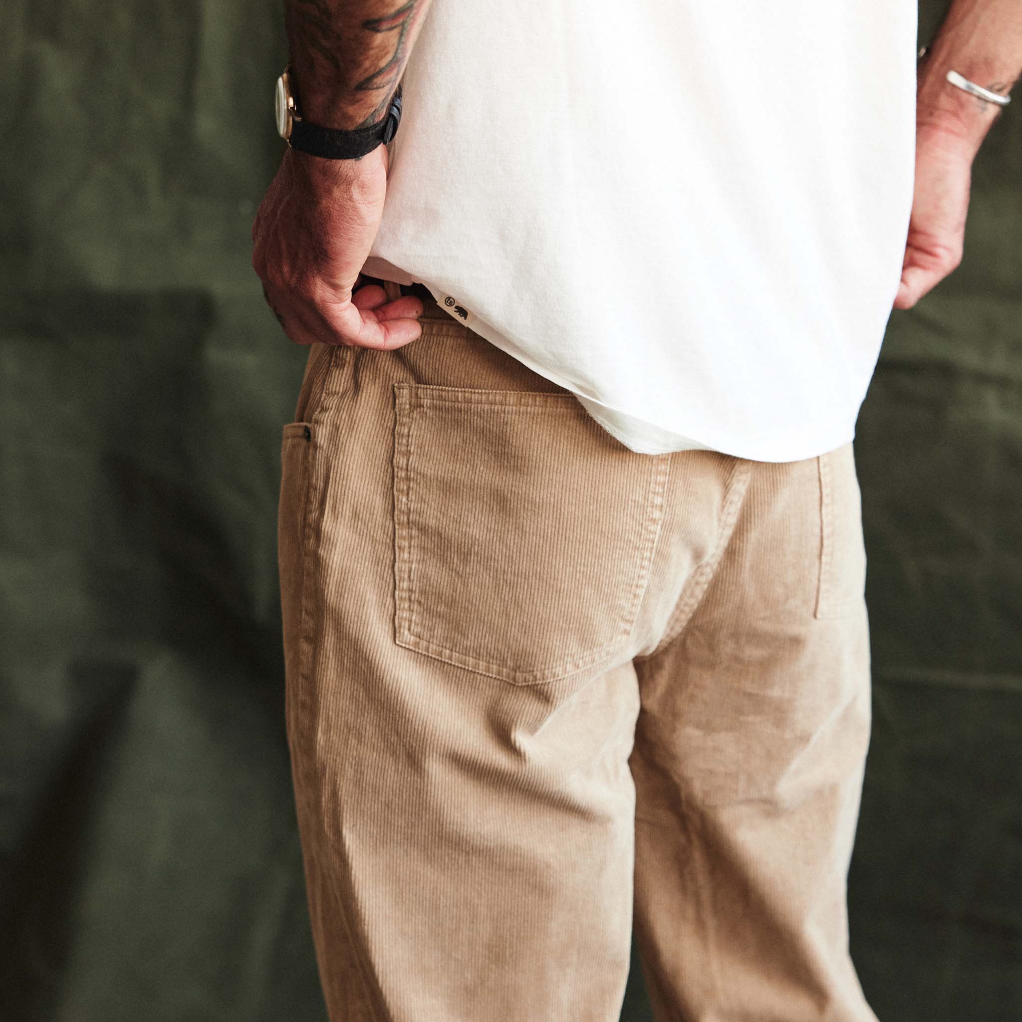 The Democratic All Day Pant in Light Khaki Cord - Image 4
