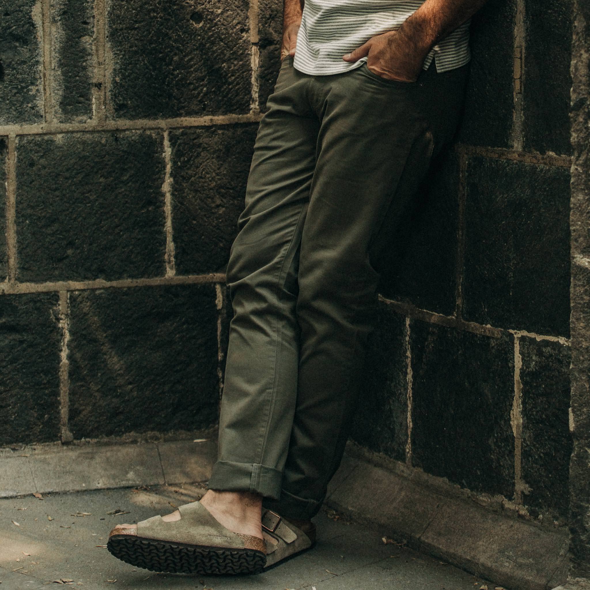 The Democratic All Day Pant in Olive Bedford Cord - Image 3