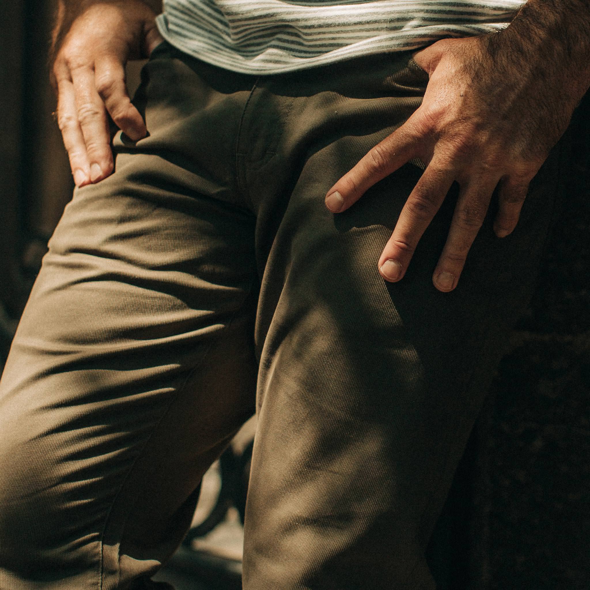 The Democratic All Day Pant in Olive Bedford Cord - Image 4