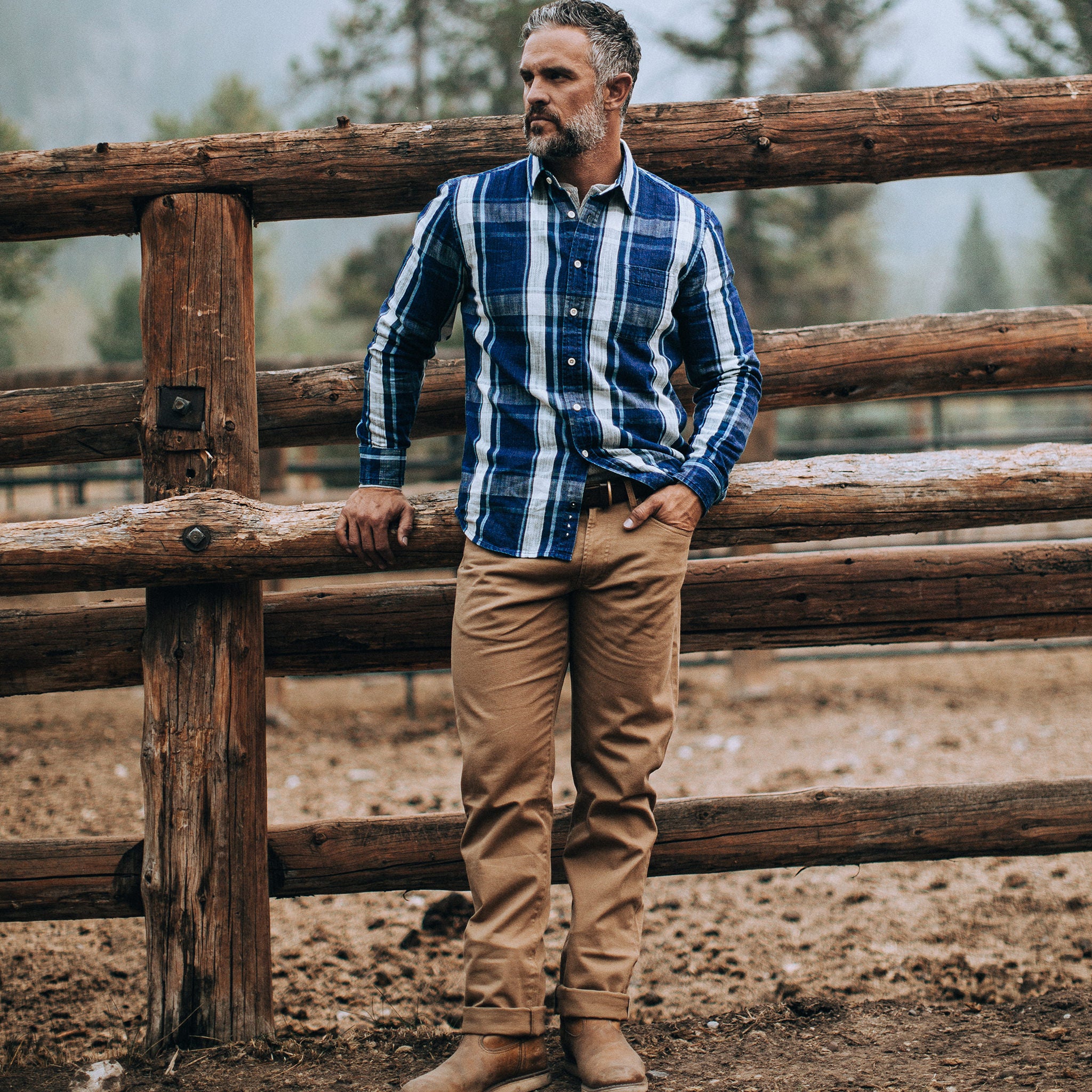 The Democratic All Day Pant in Rustic Oak Organic Selvage - Image 2