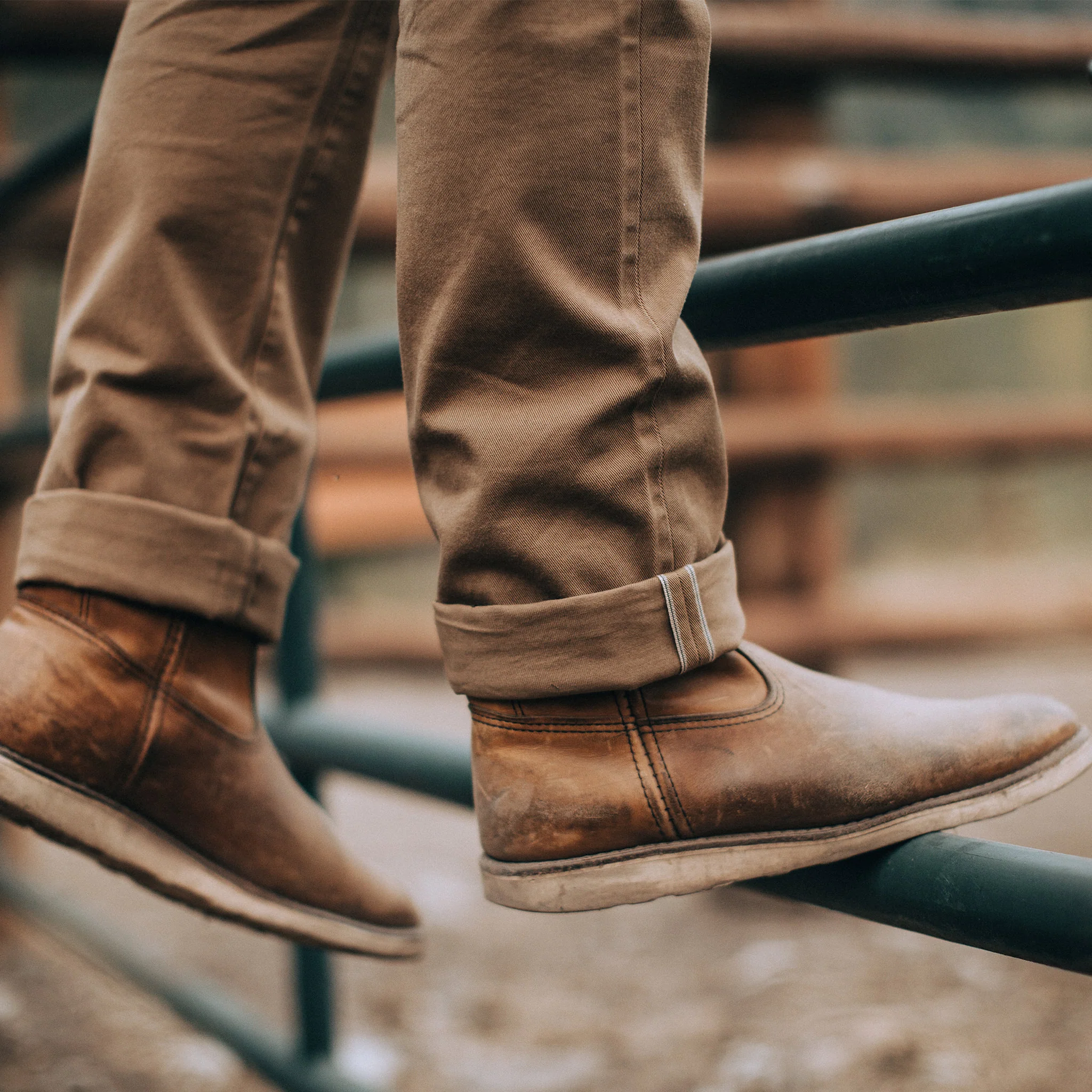 The Democratic All Day Pant in Rustic Oak Organic Selvage - Image 5