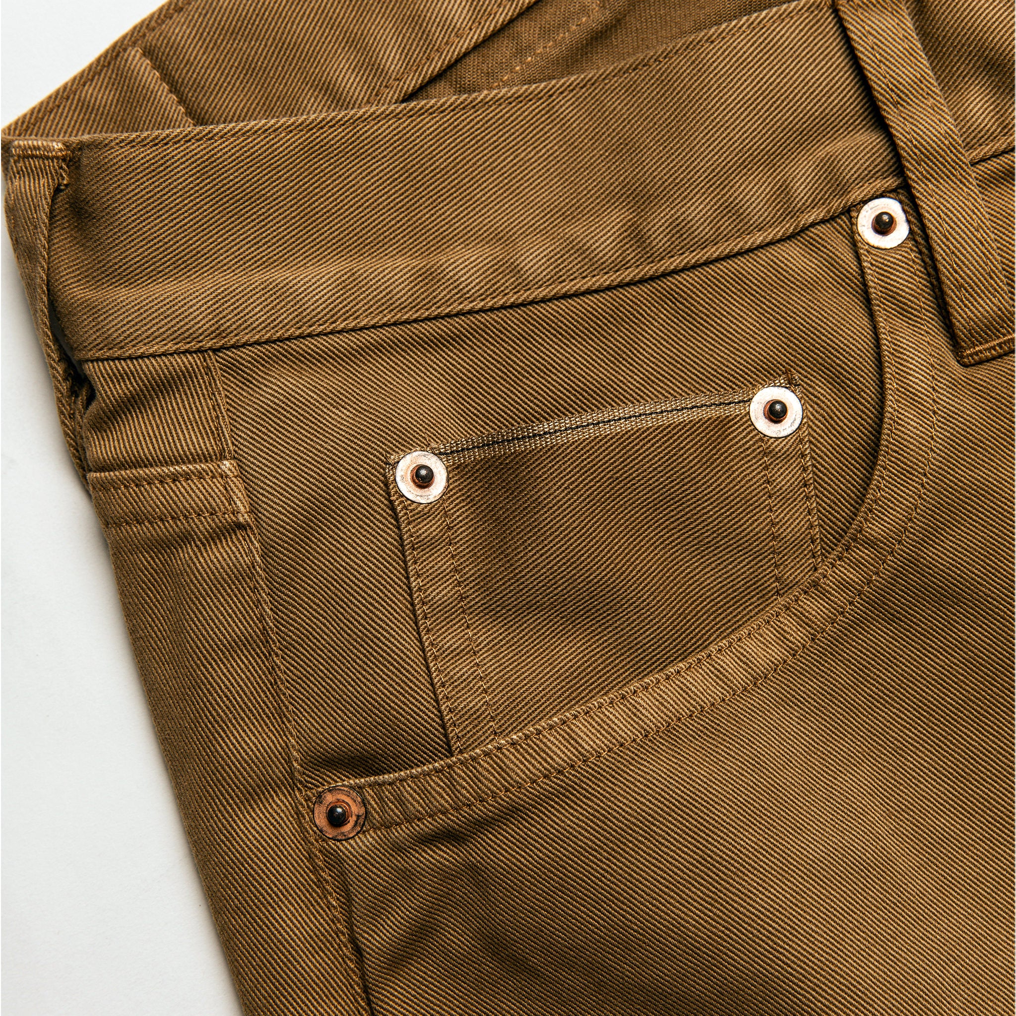 The Democratic All Day Pant in Rustic Oak Organic Selvage - Image 8