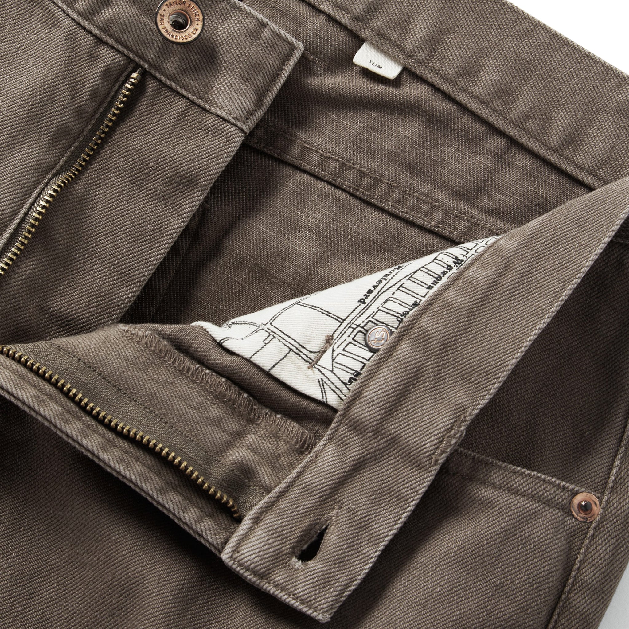 The Democratic All Day Pant in Washed Walnut Selvage - Image 9