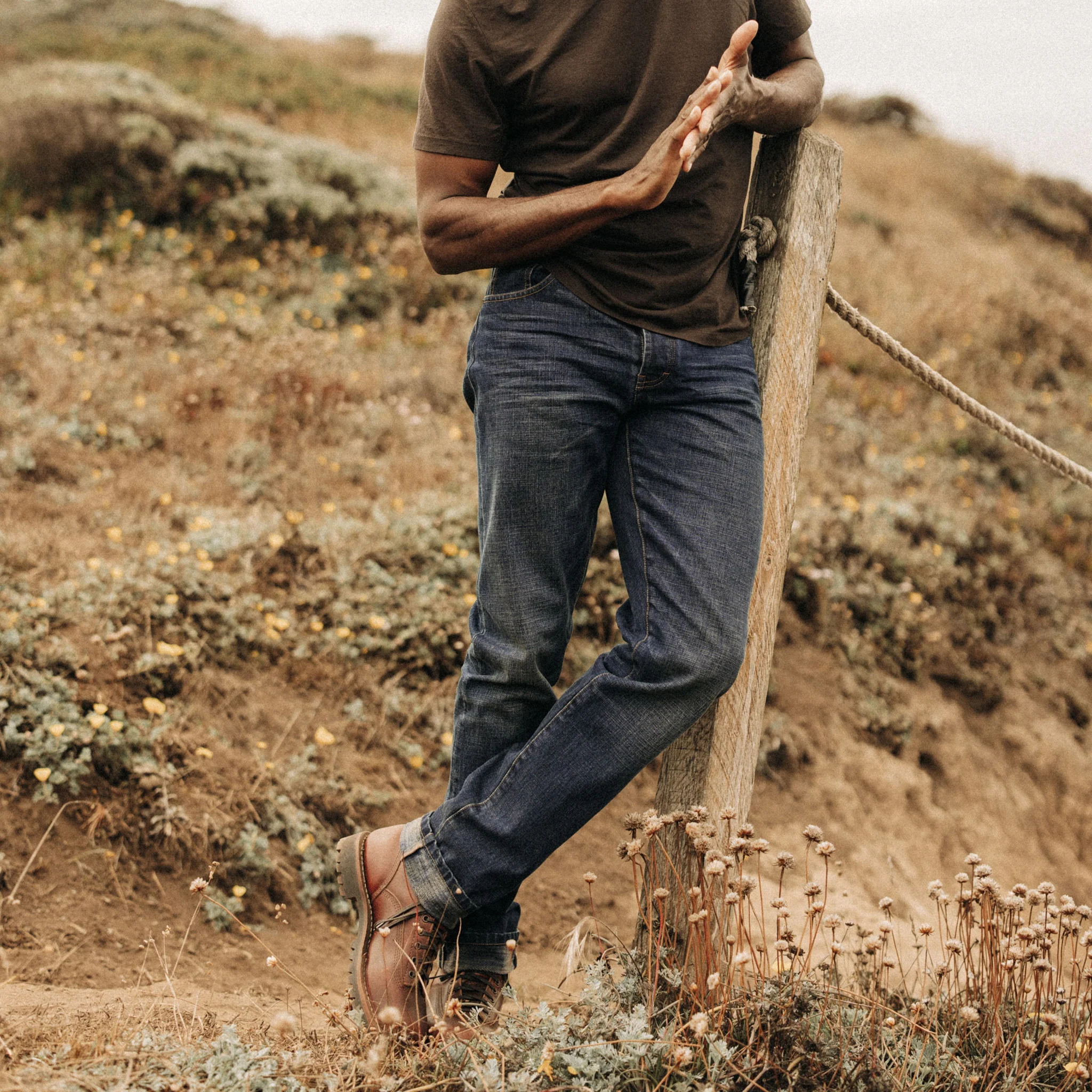 The Democratic Brushed Back Jean in Collins Resin Wash Selvage Denim - Image 2