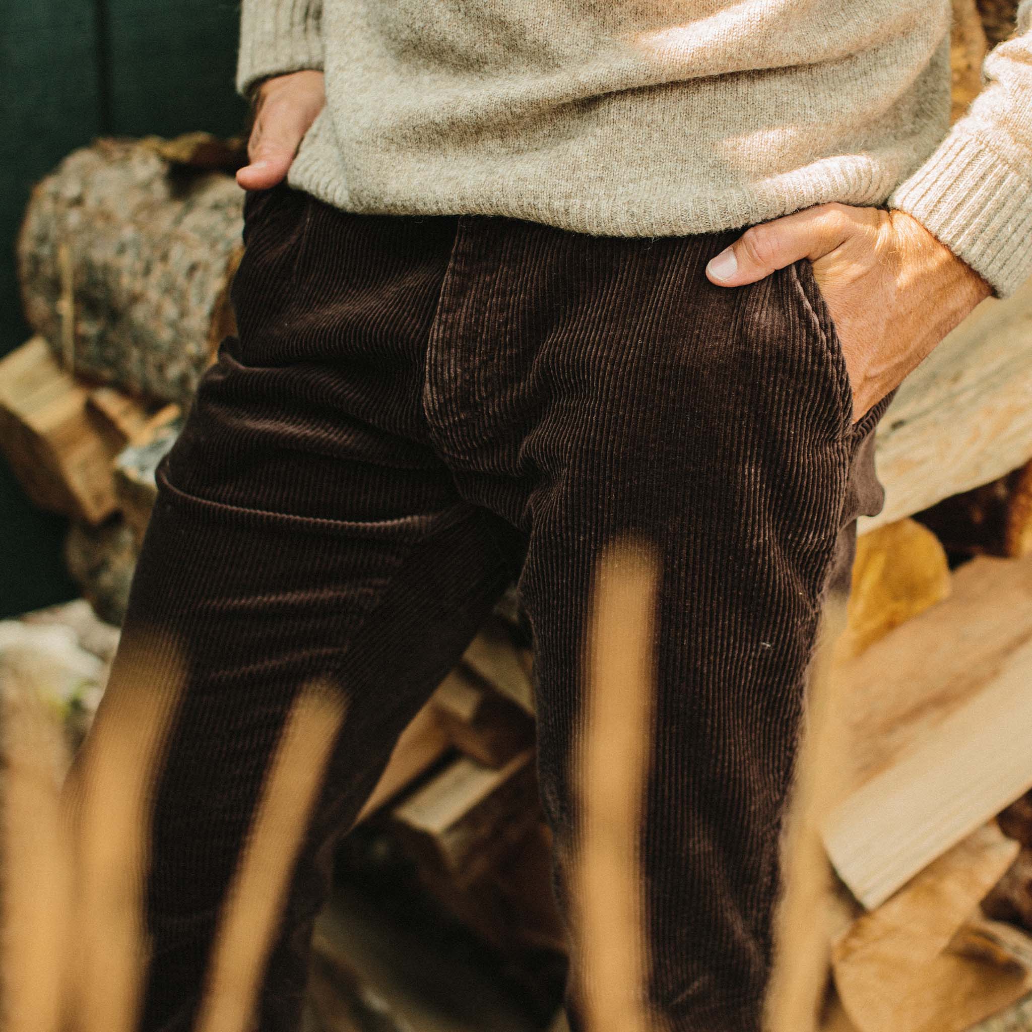 The Democratic Foundation Pant in Espresso Cord - Image 3