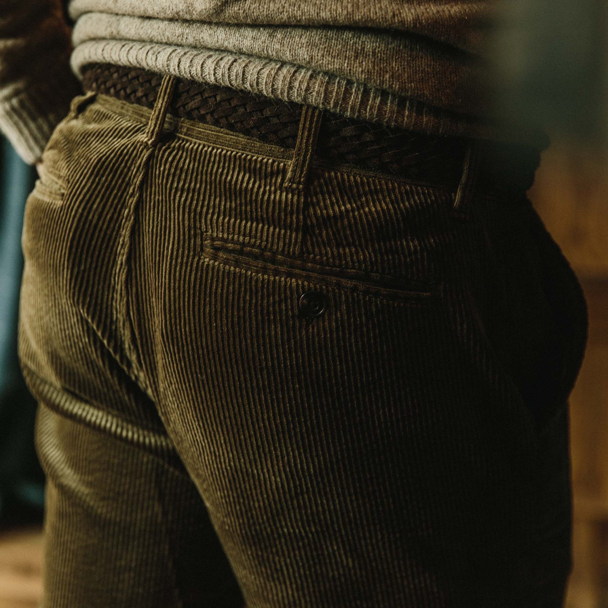 The Democratic Foundation Pant in Olive Cord - Image 4
