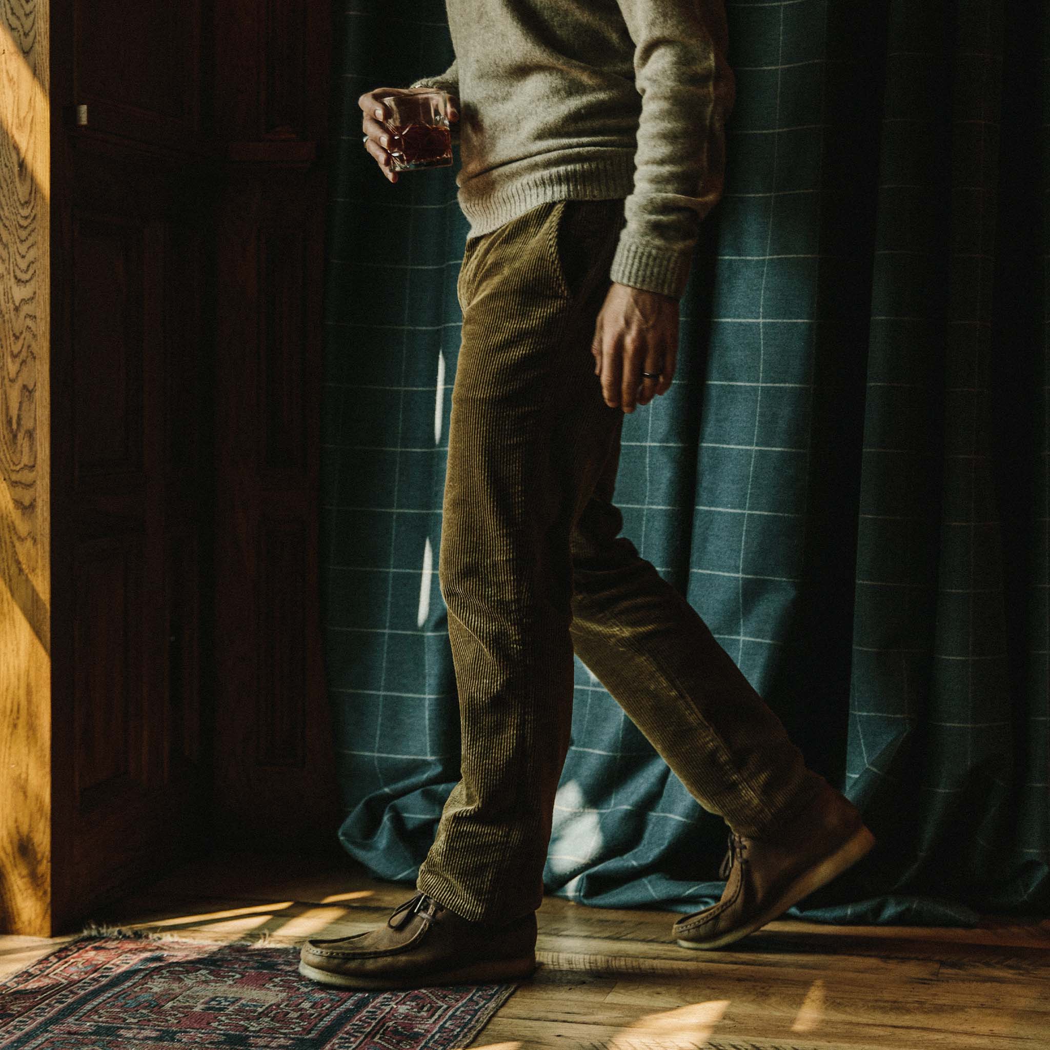 The Democratic Foundation Pant in Olive Cord - Image 5