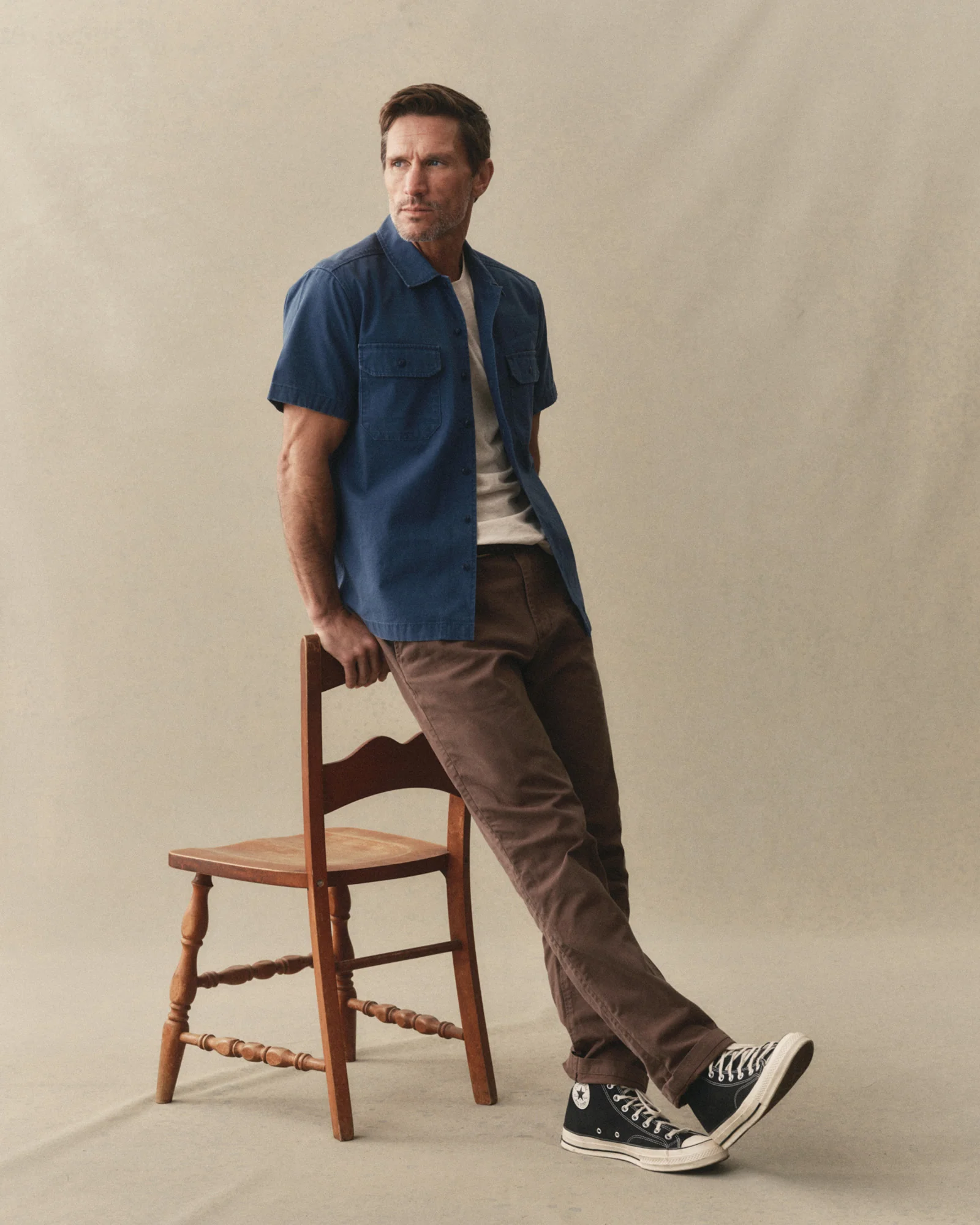 The Democratic Foundation Pant in Organic Espresso - Image 3