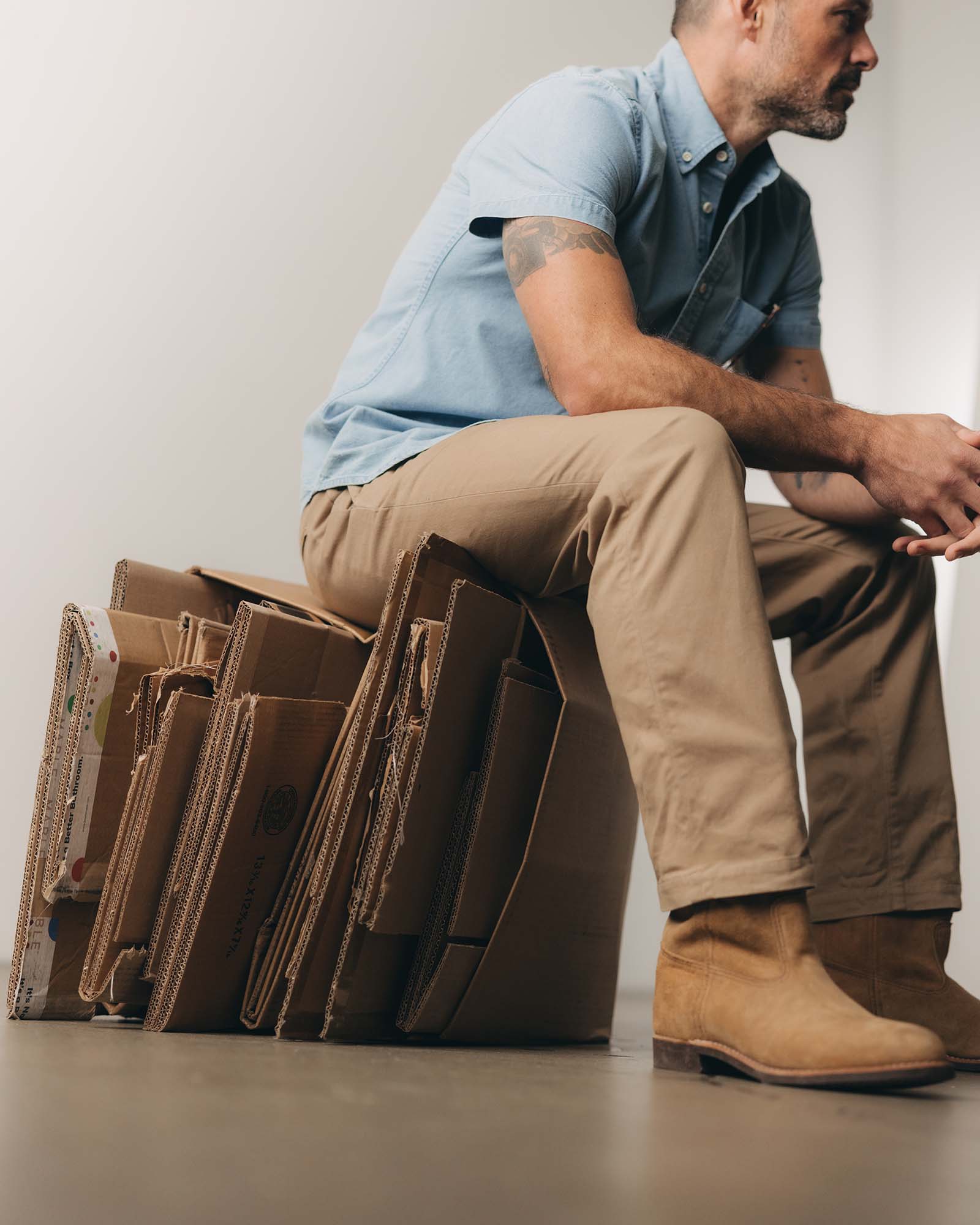 The Democratic Foundation Pant in Organic Khaki - Image 3