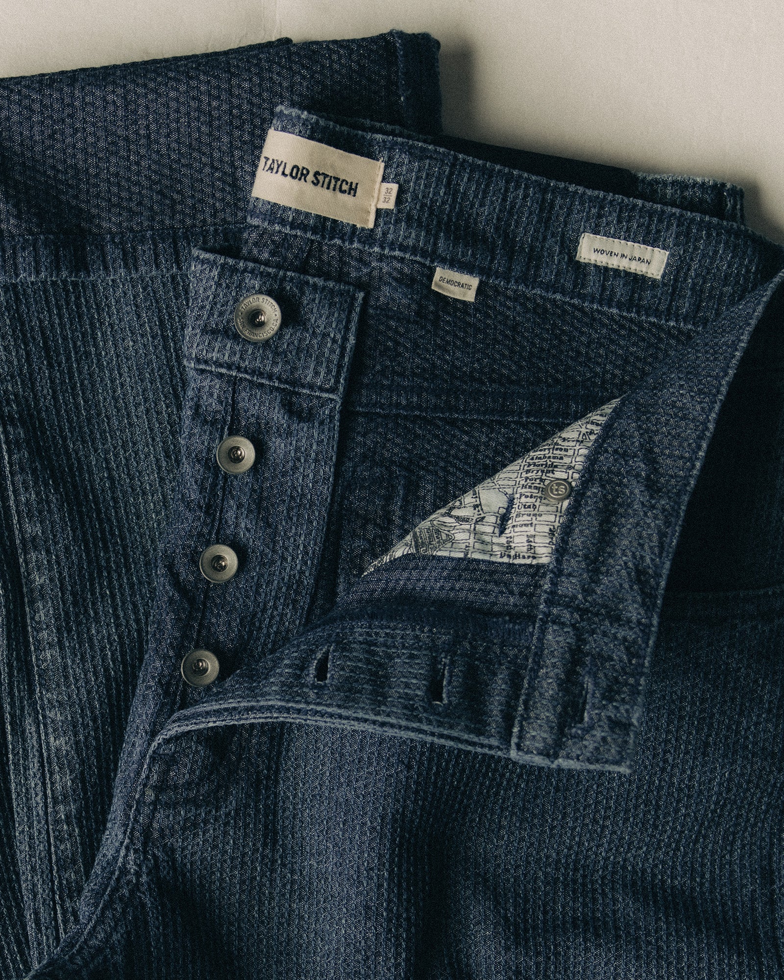 The Democratic Jean in Japanese Washed Indigo Sashiko - Image 4