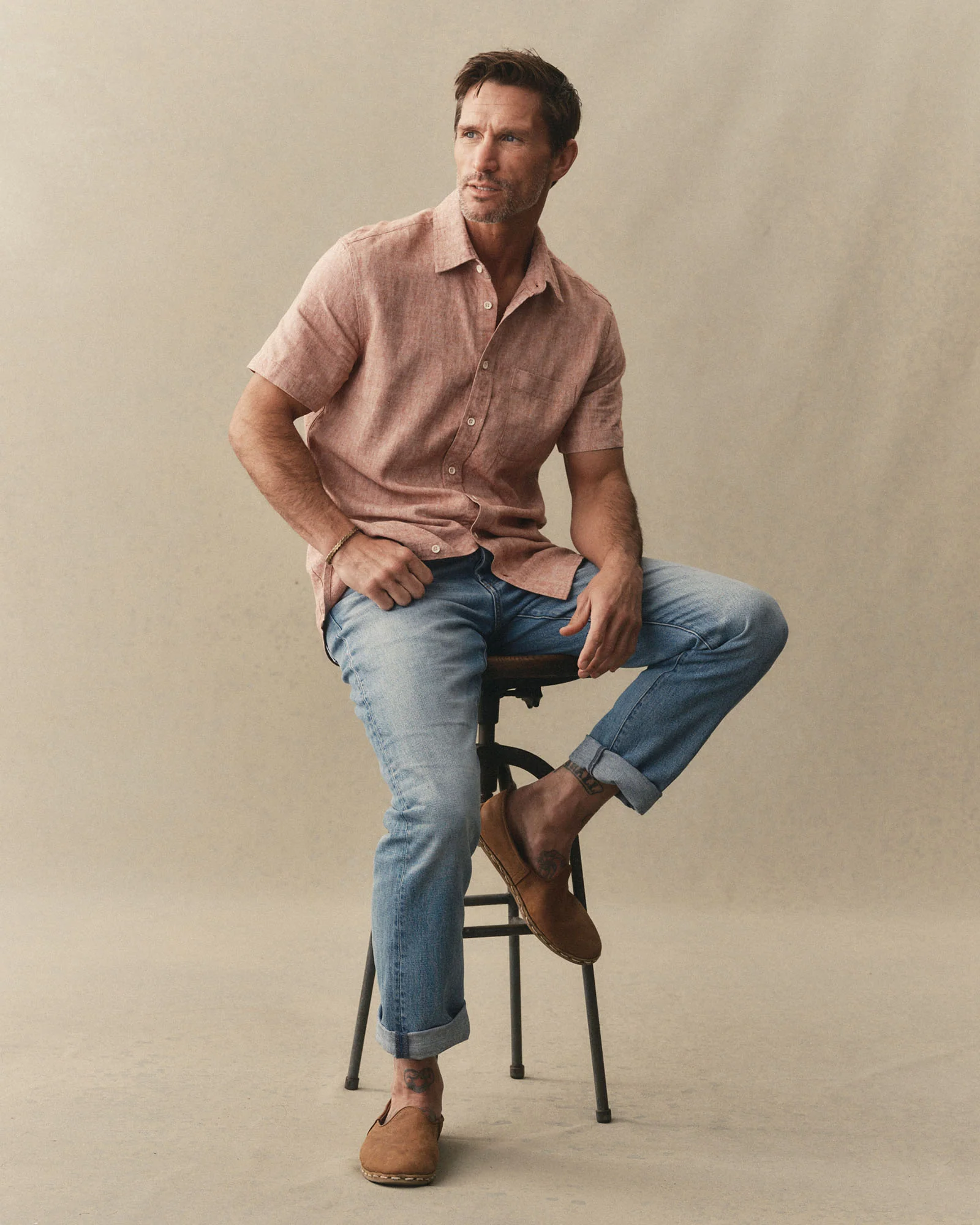 The Democratic Jean in Light Wash Hemp Denim - Image 4
