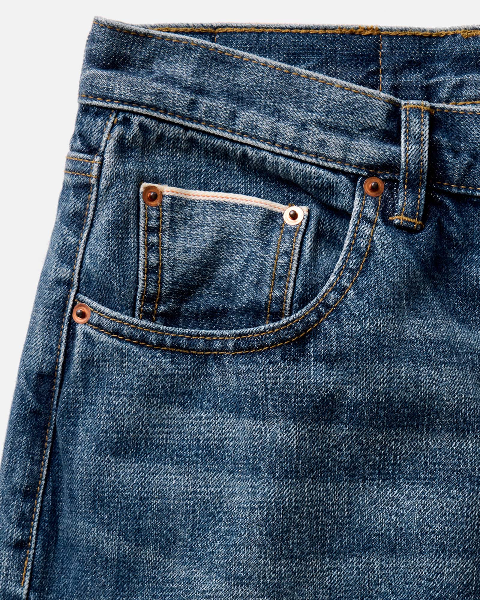 The Democratic Jean in Mid Wash Organic Selvedge - Image 4