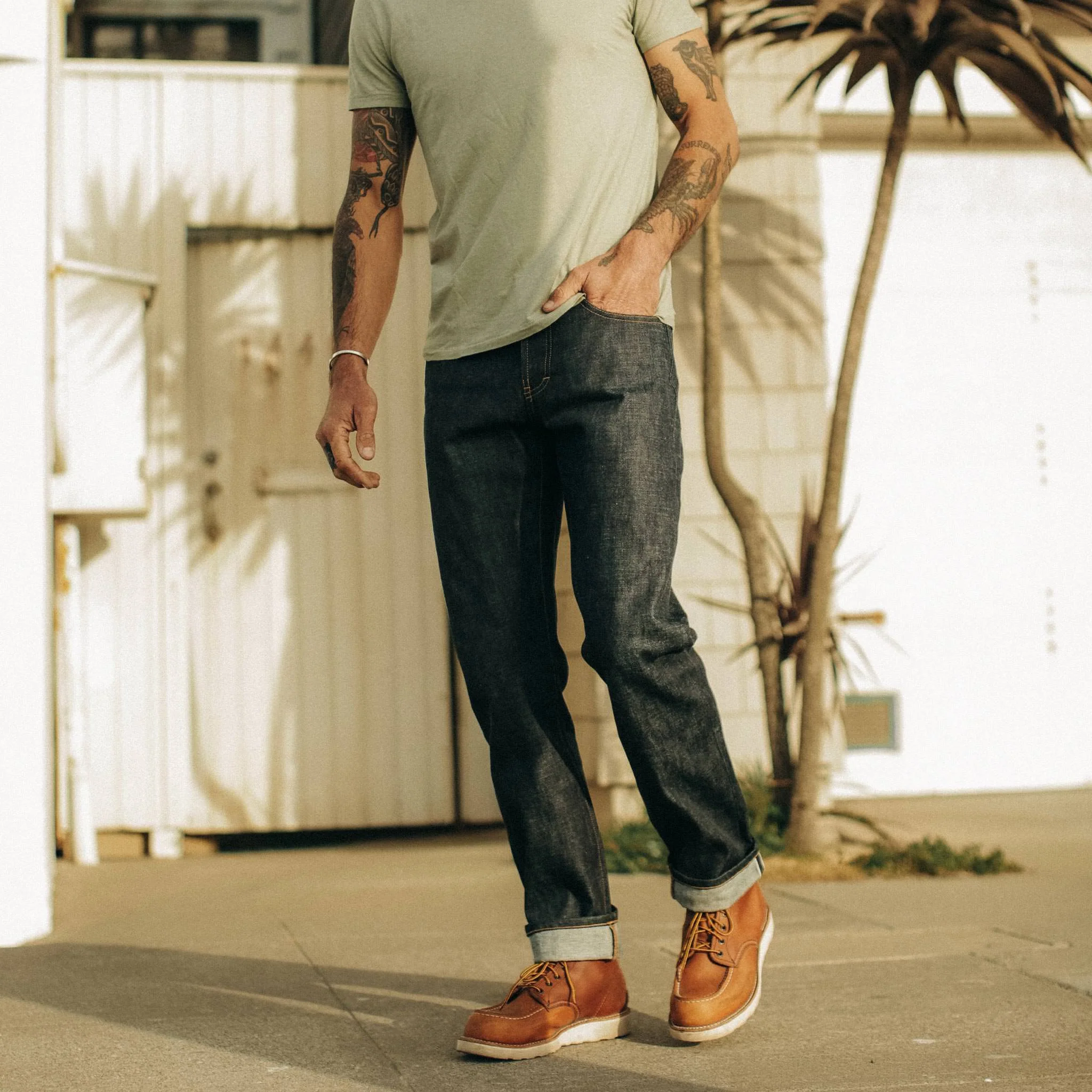 The Democratic Jean in Natural Indigo Selvage - Image 2