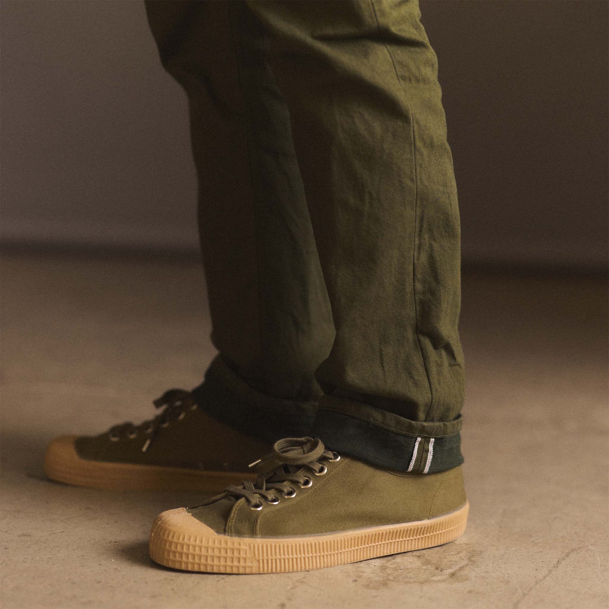 The Democratic Jean in Olive Nihon Menpu Selvage - Image 5