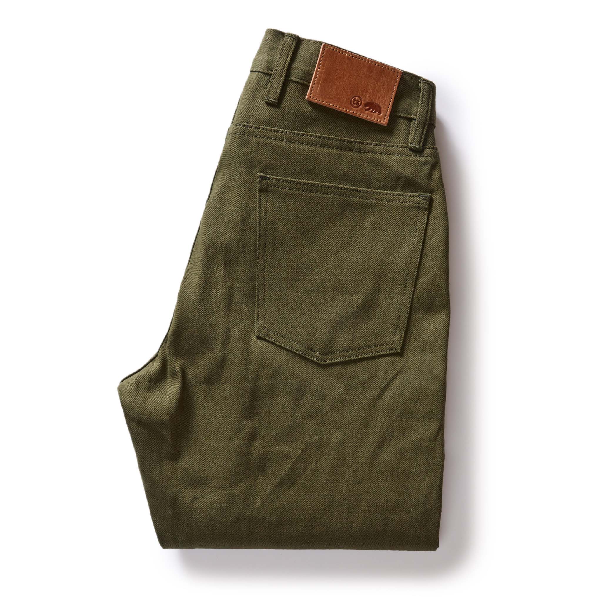 The Democratic Jean in Olive Nihon Menpu Selvage - Image 8