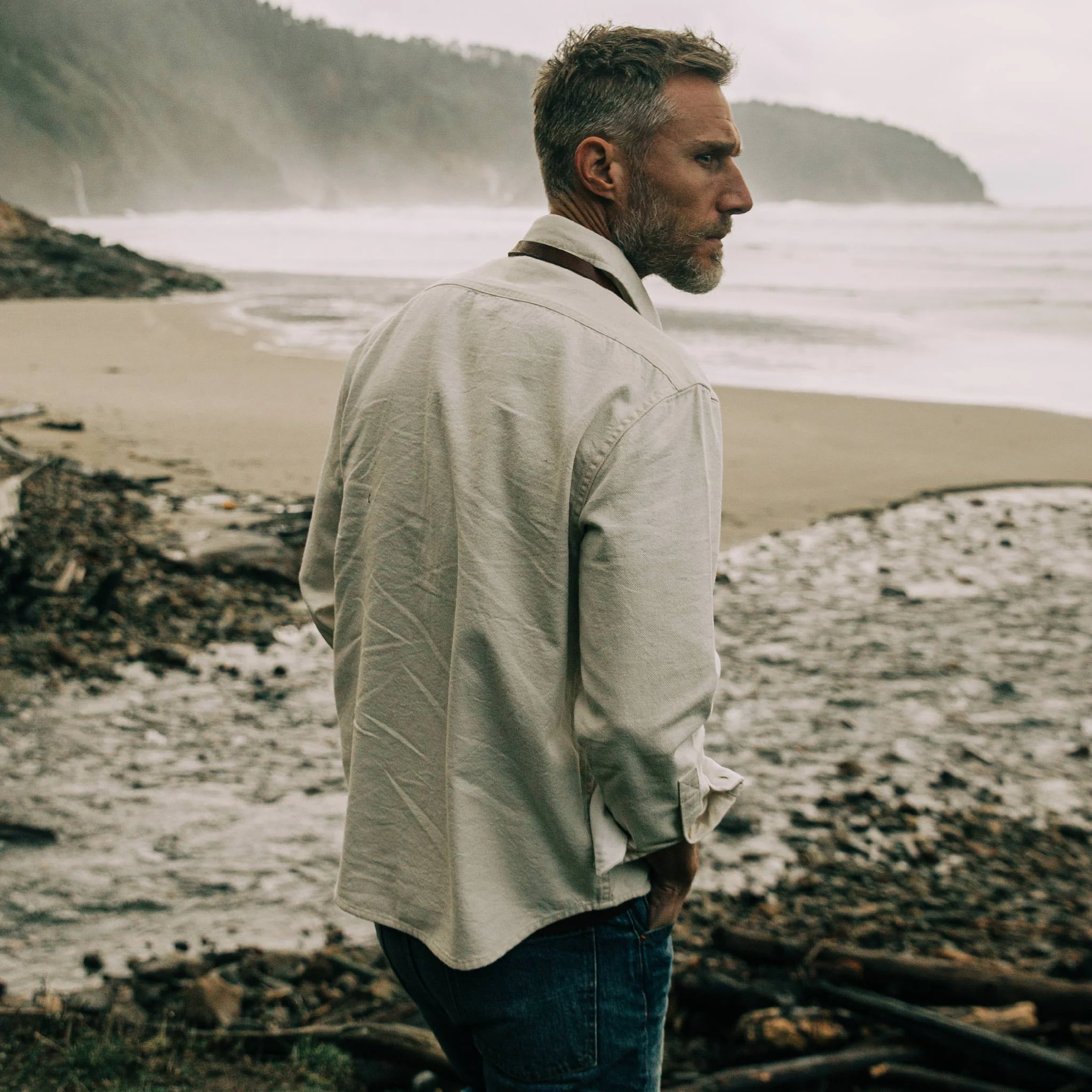The Division Shirt in Natural Selvage - Image 5