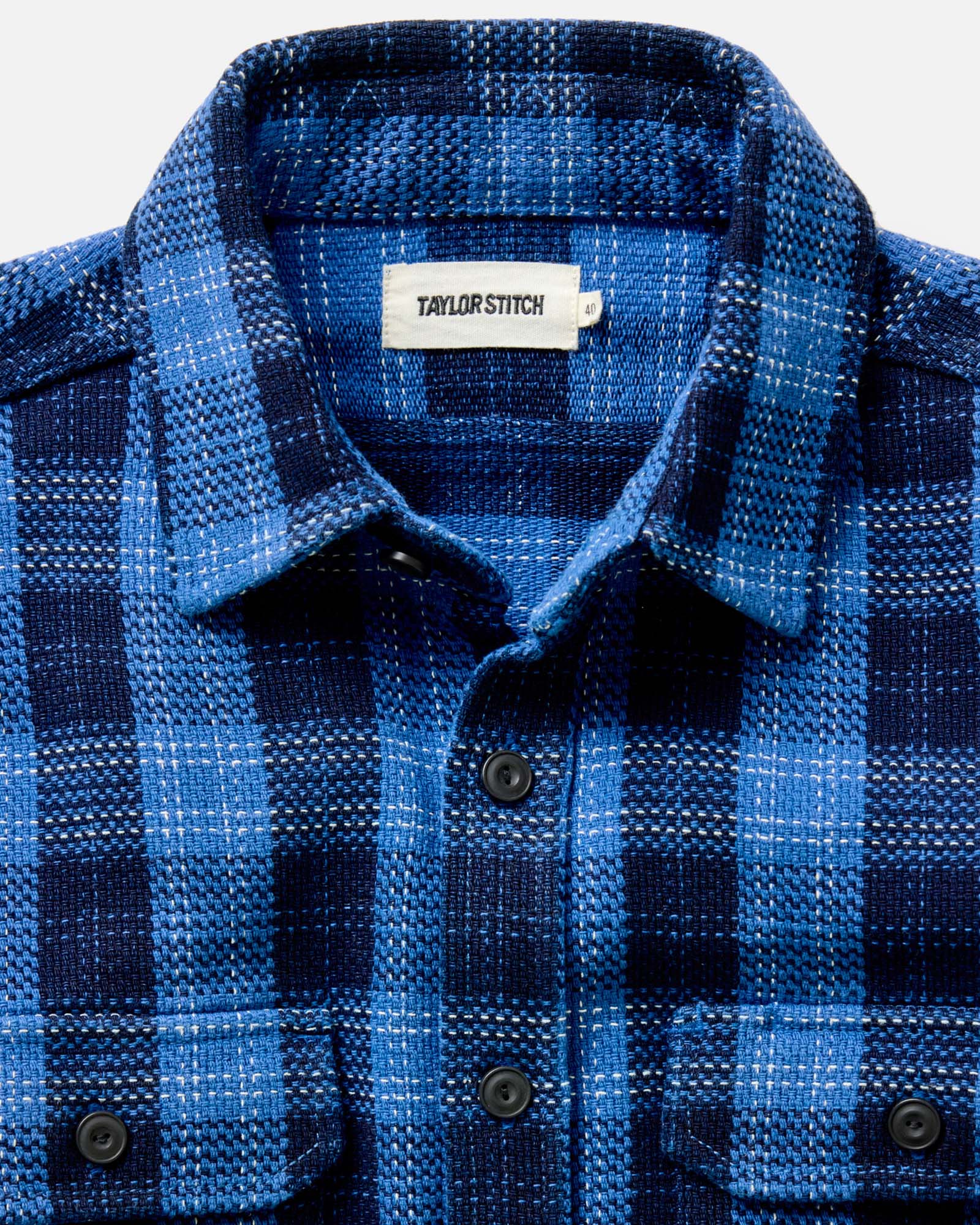 The Division Shirt in Rinsed Indigo Plaid - Image 5