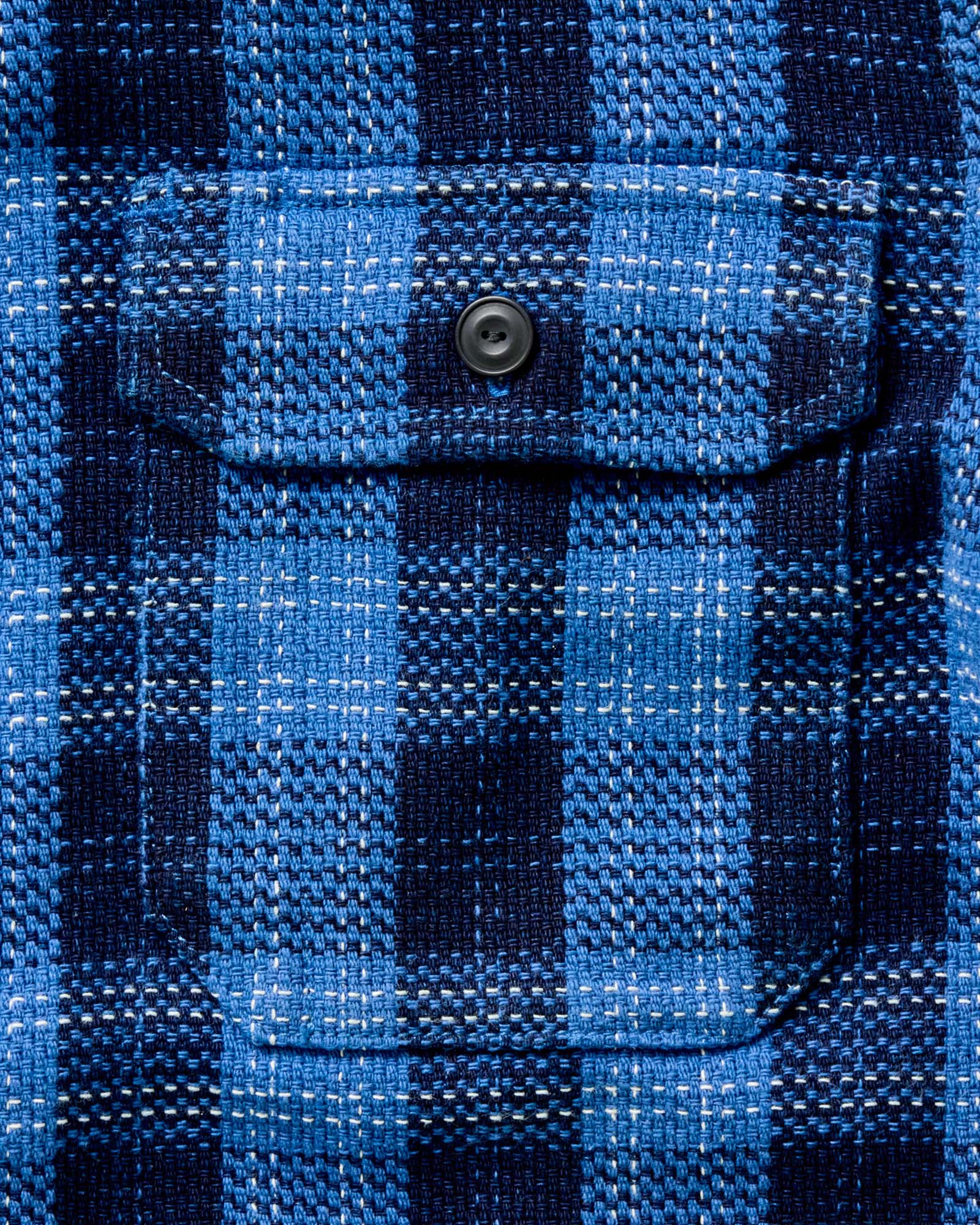 The Division Shirt in Rinsed Indigo Plaid - Image 7