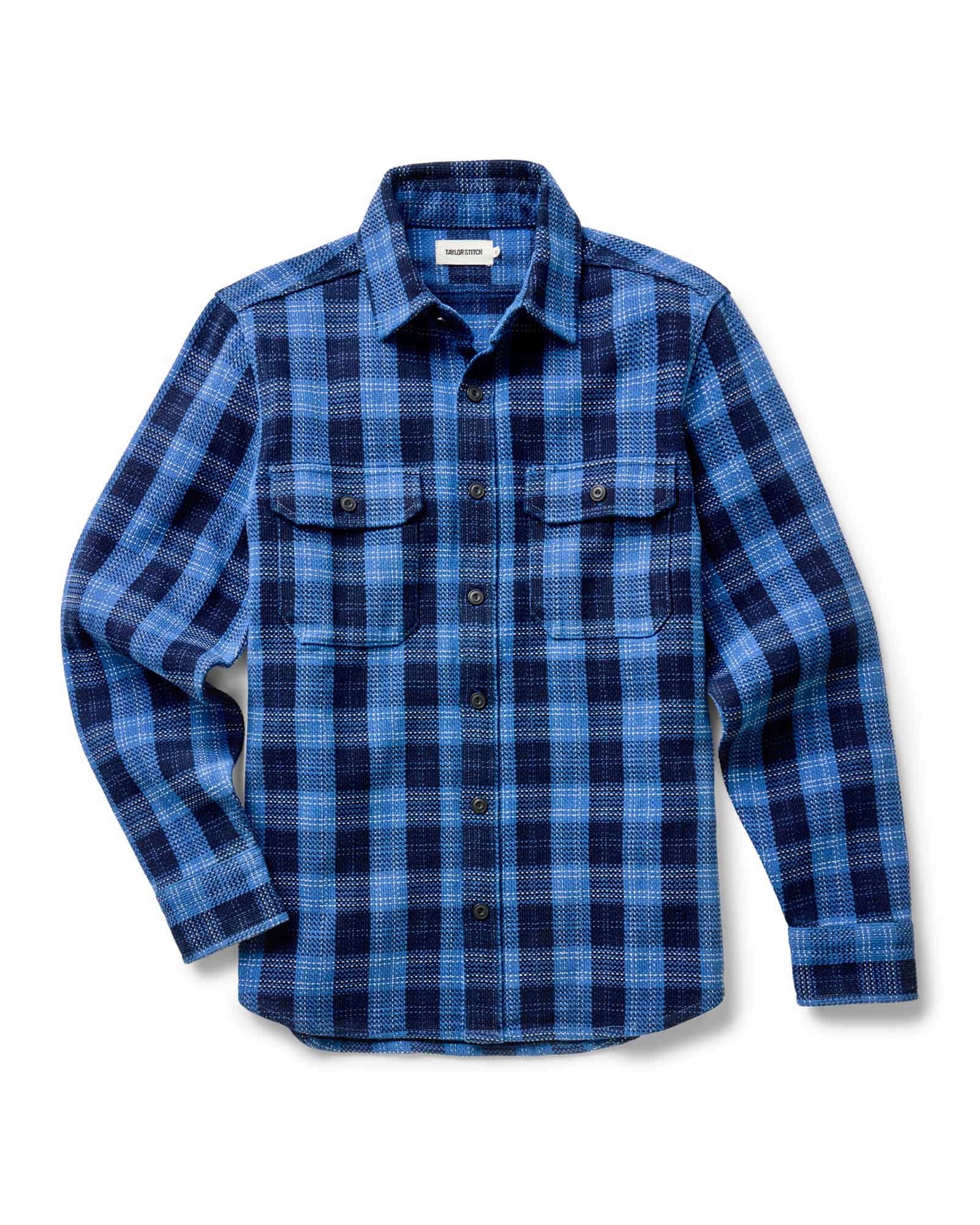 The Division Shirt in Rinsed Indigo Plaid - Image 9