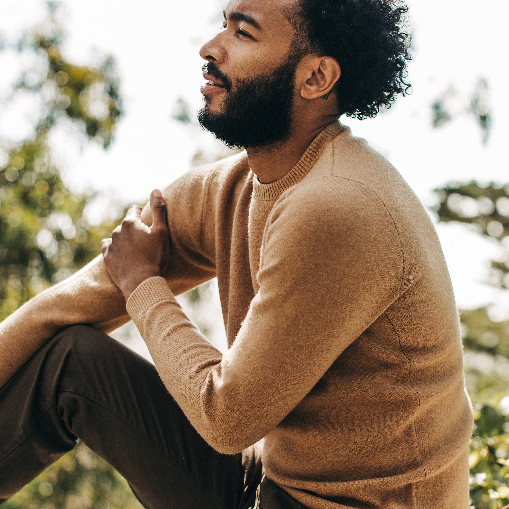 The Double Knit Sweater in British Khaki - Image 5