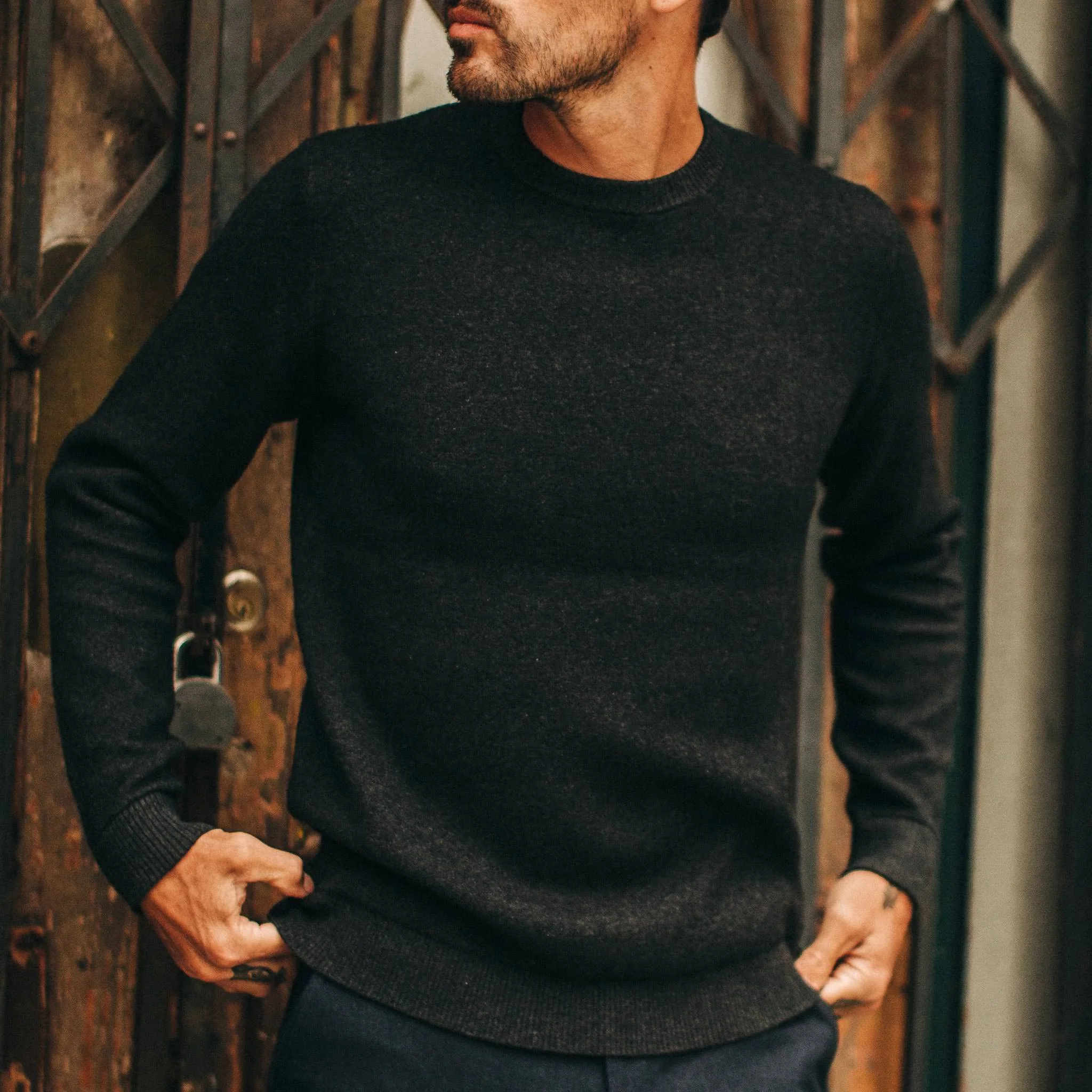 The Double Knit Sweater in Charcoal - Image 3