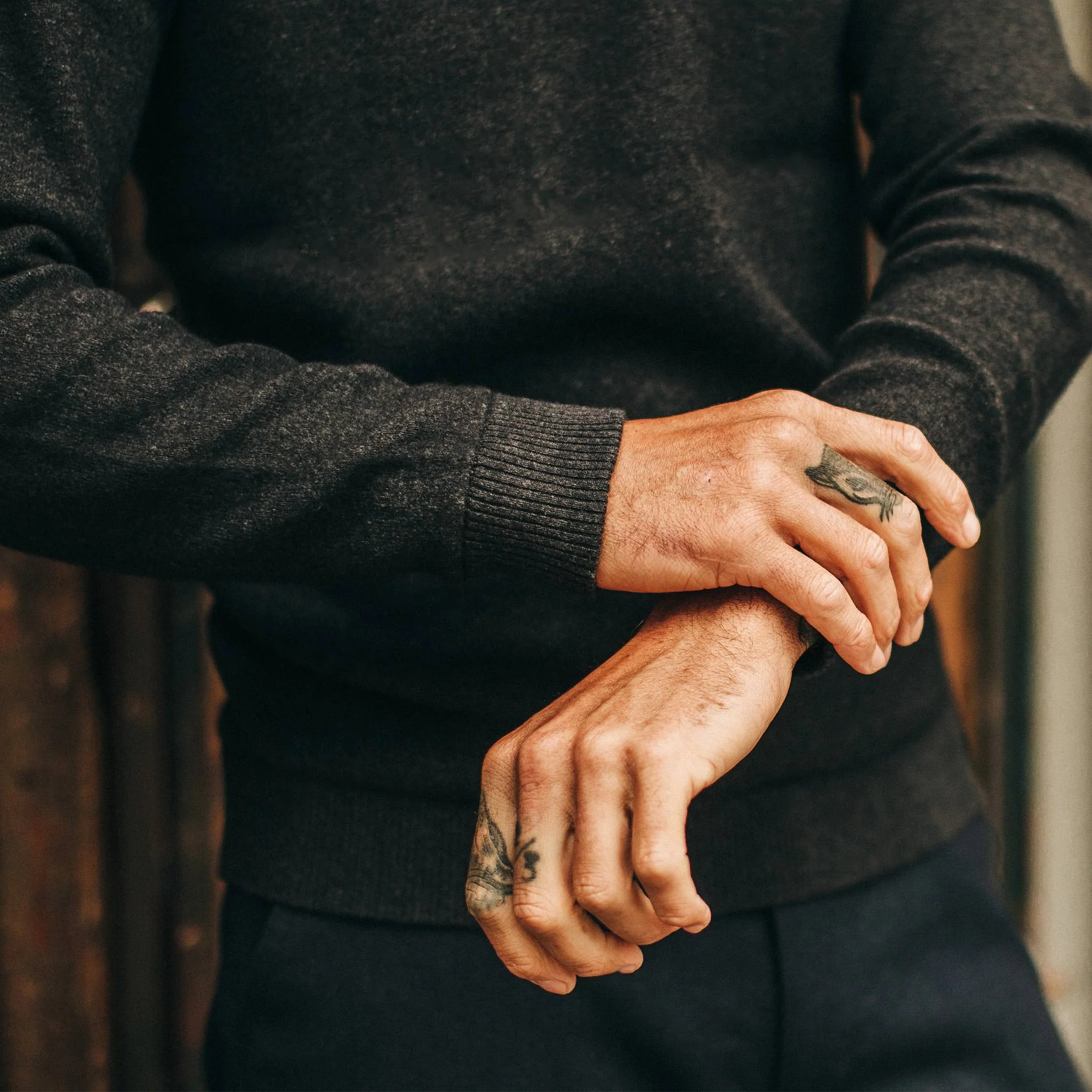 The Double Knit Sweater in Charcoal - Image 5