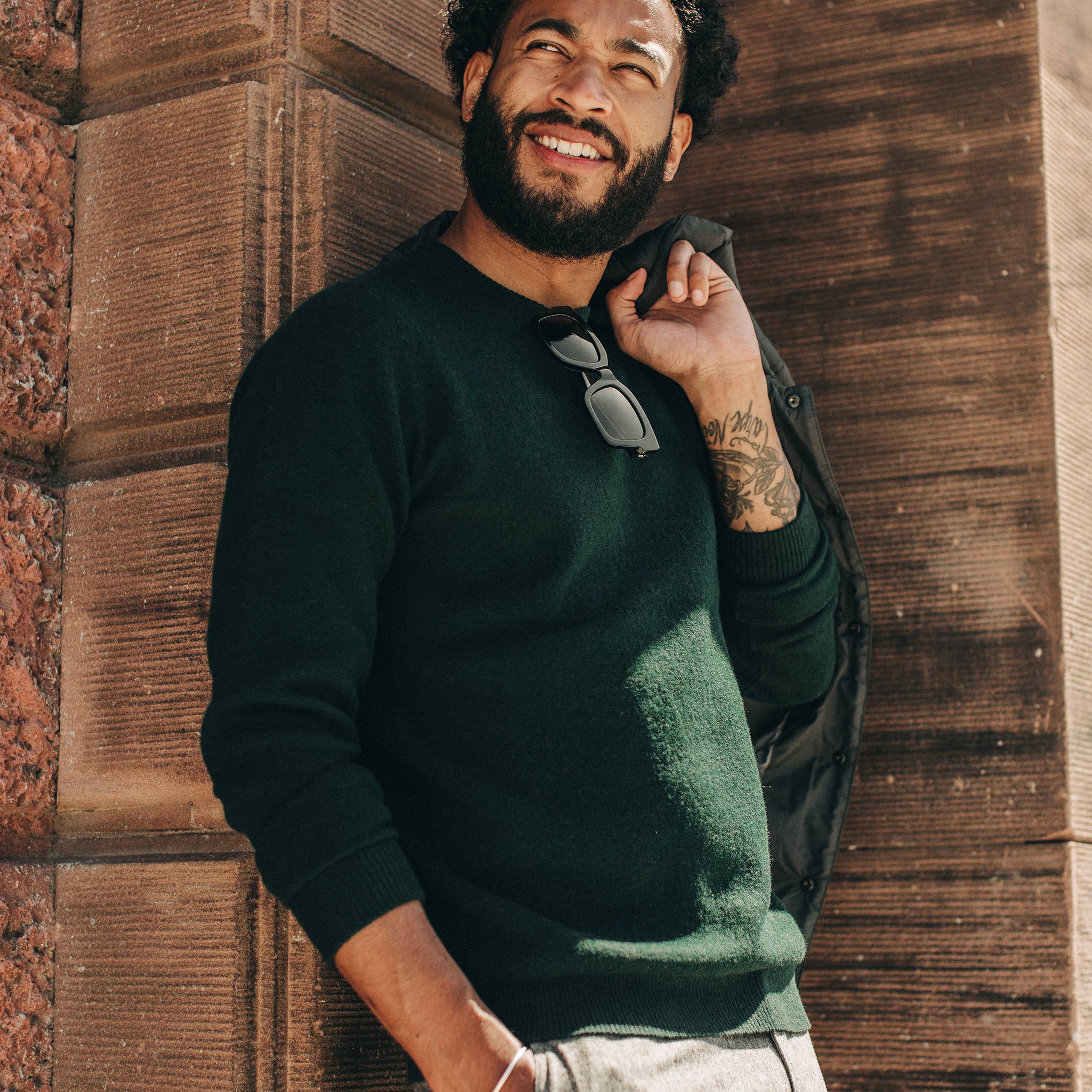 The Double Knit Sweater in Forest - Image 5