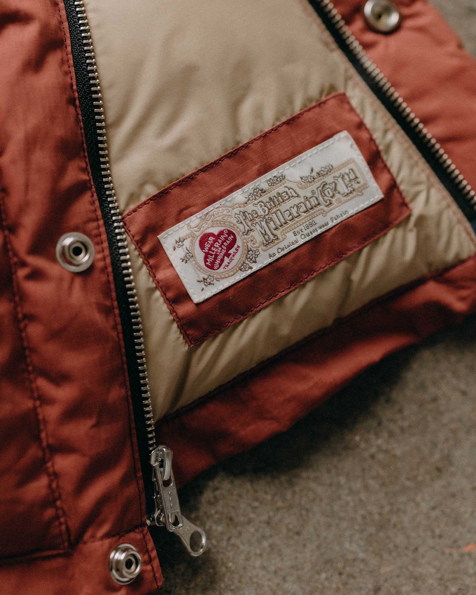 The Down Vest in Brick Red Waxed Ripstop - Image 7