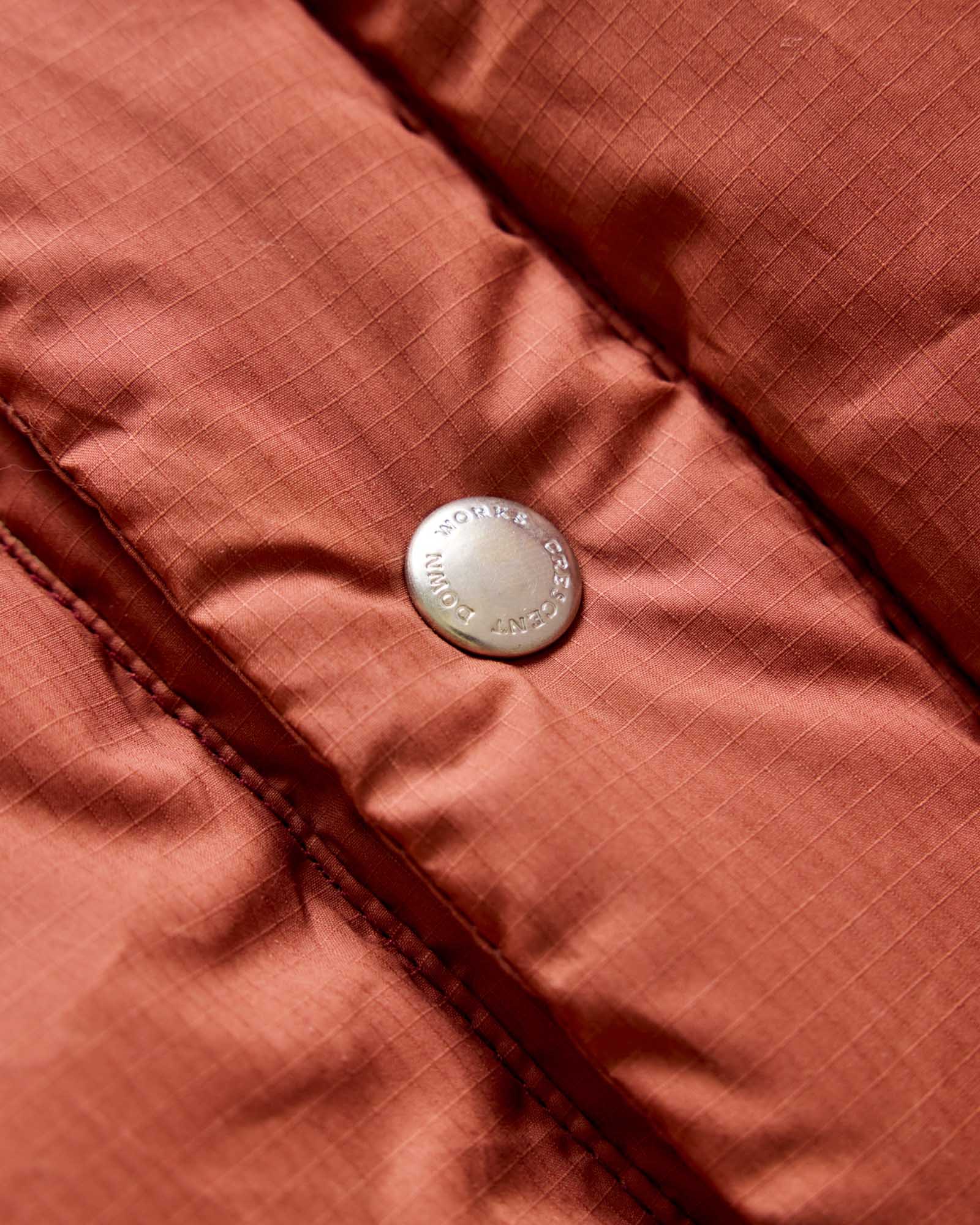 The Down Vest in Brick Red Waxed Ripstop - Image 9