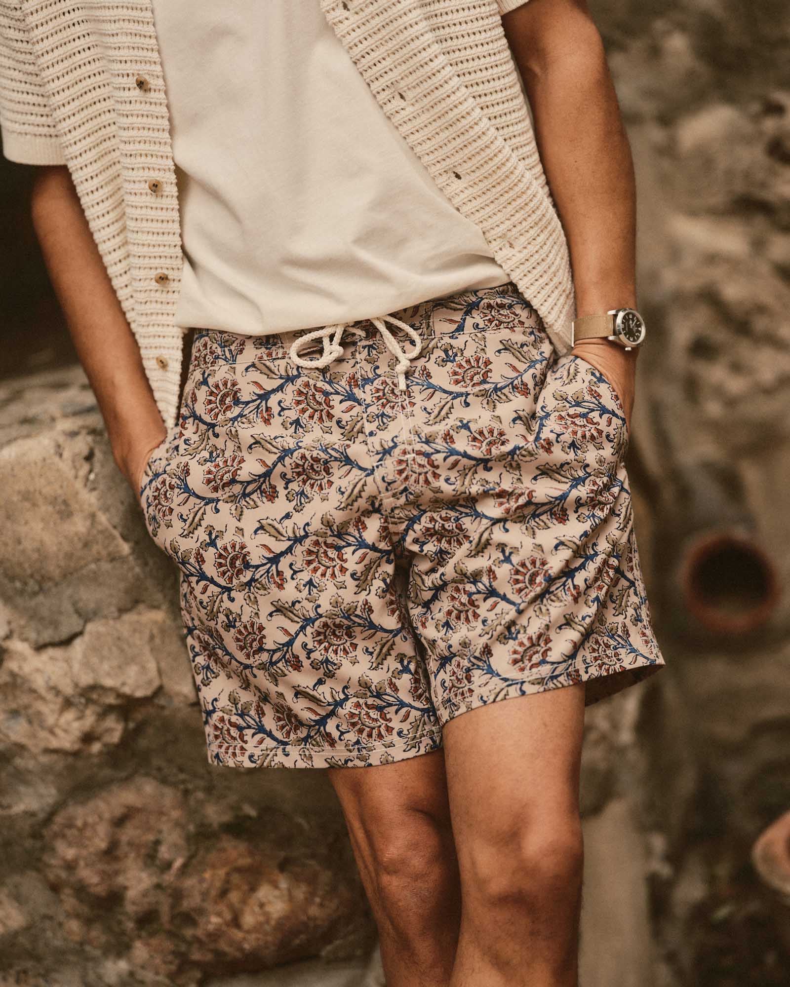 The Drift Board Short in Ivory Floral - Image 4