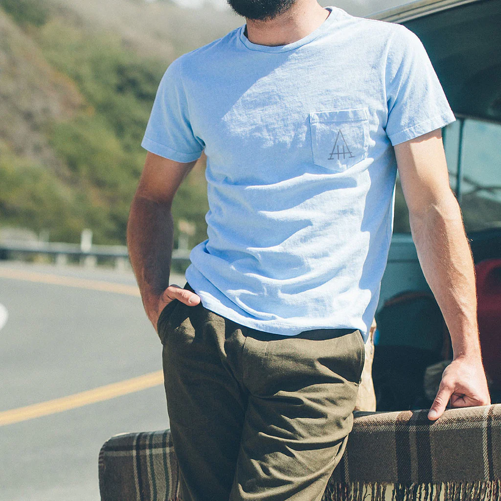 The Highway Tee in Dusty Blue - Image 4