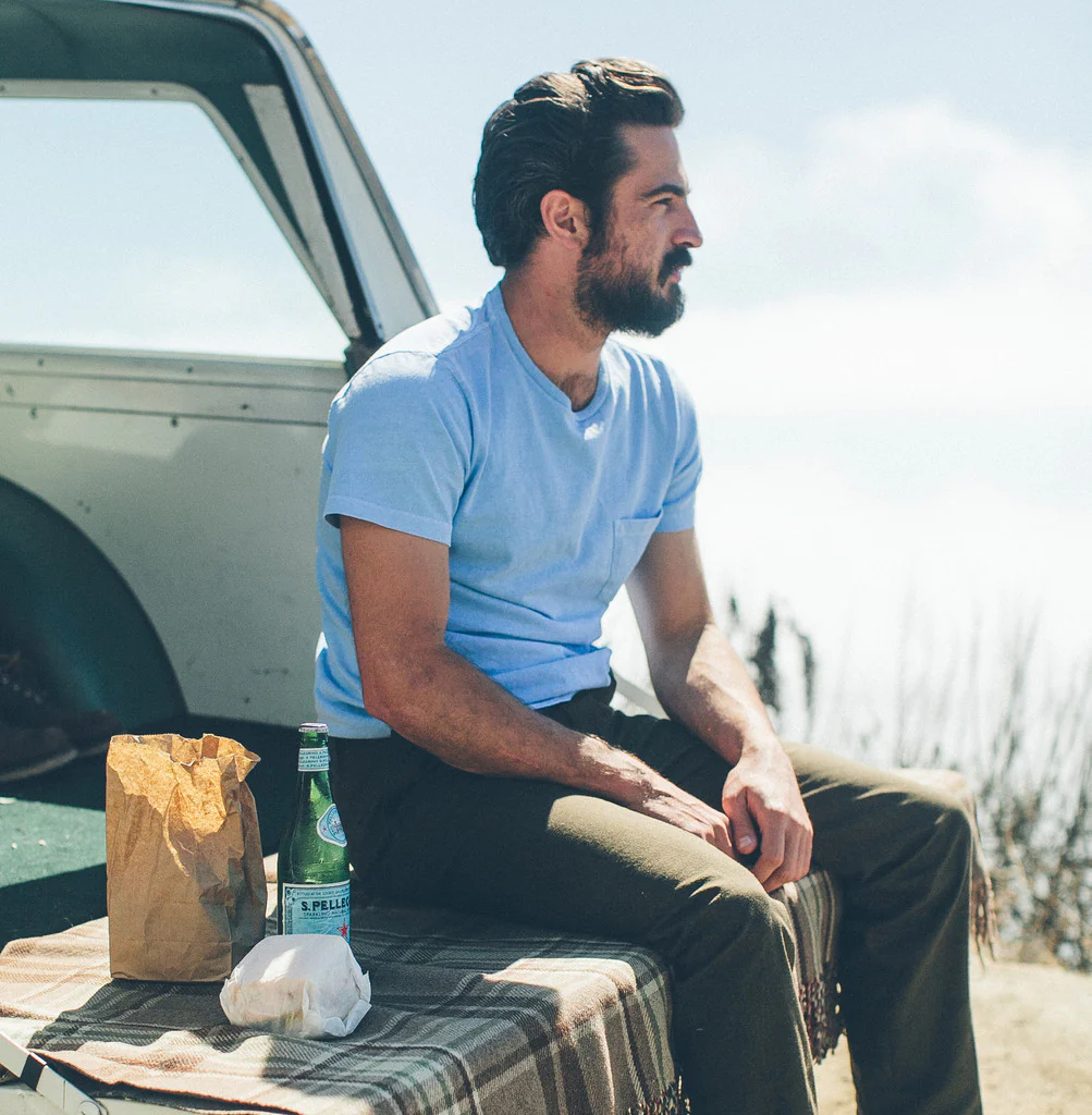 The Highway Tee in Dusty Blue - Image 5