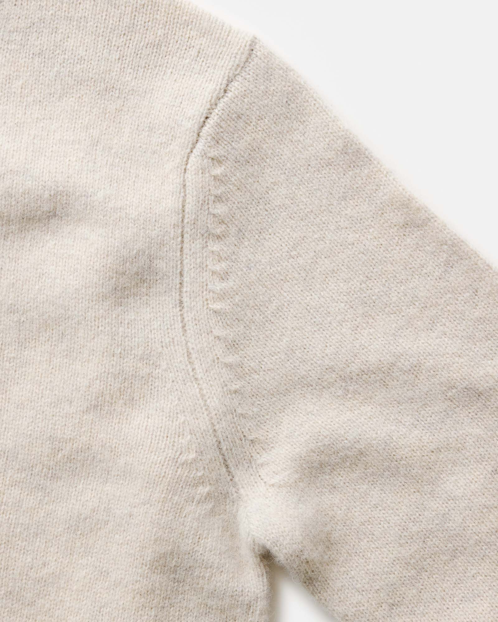The Eastmoor Sweater in Heather Ivory Wool - Image 6