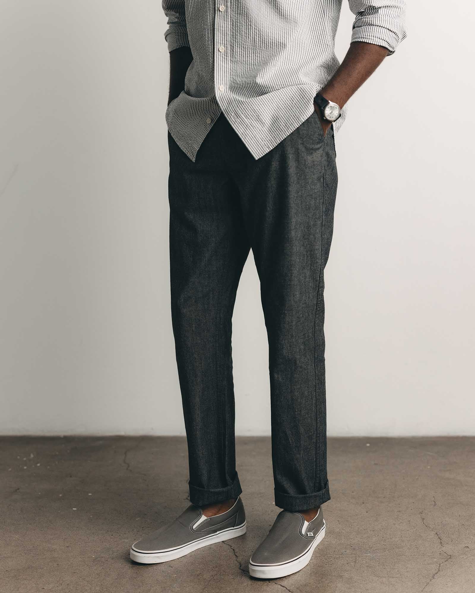 The Easy Pant in Black Indigo Chambray - Image 4
