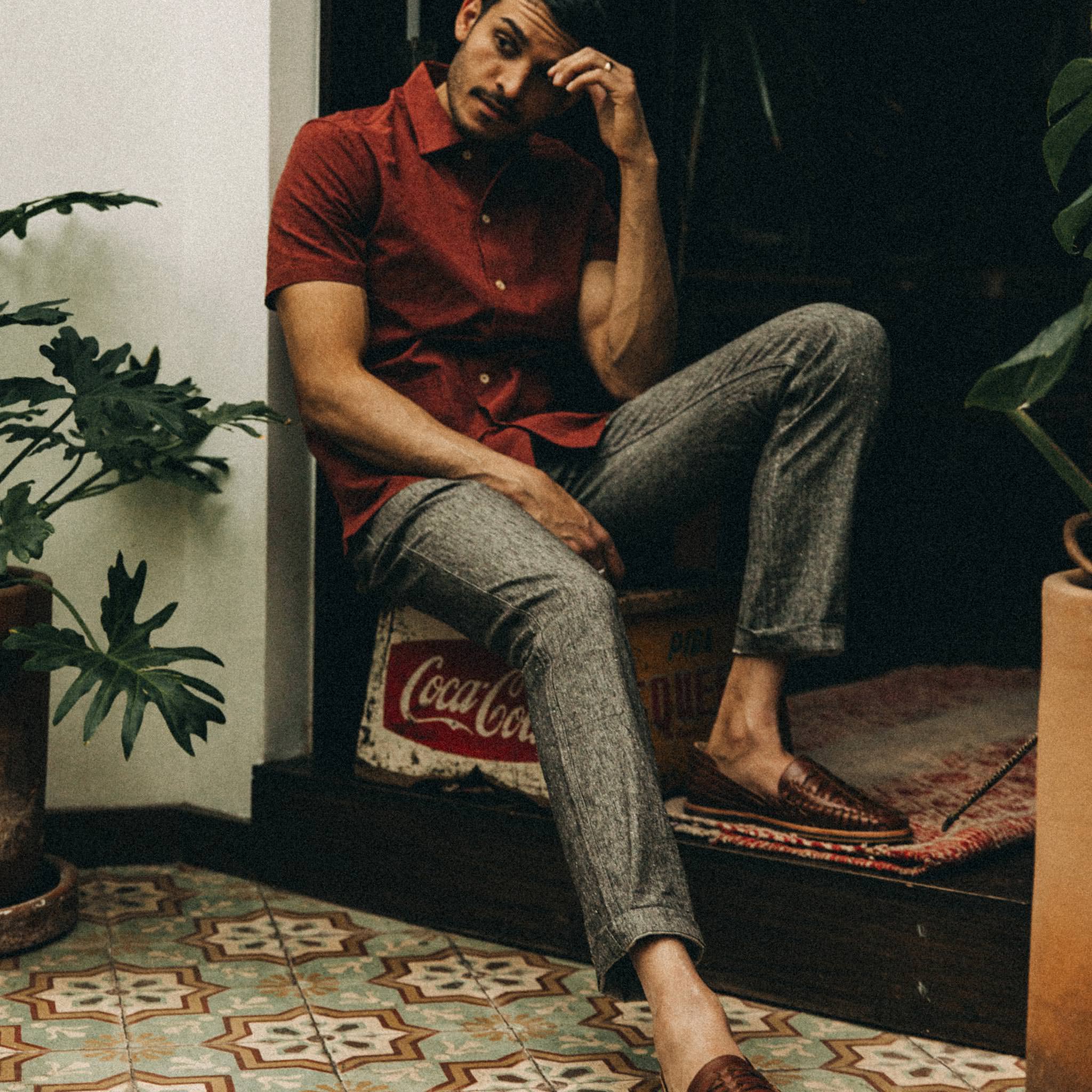 The Easy Pant in Espresso Linen - Image 5