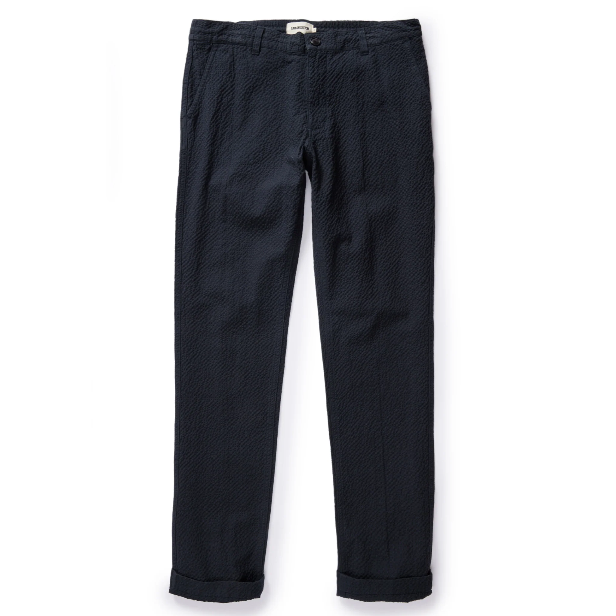 The Easy Pant in Heather Navy Seersucker - Image 6