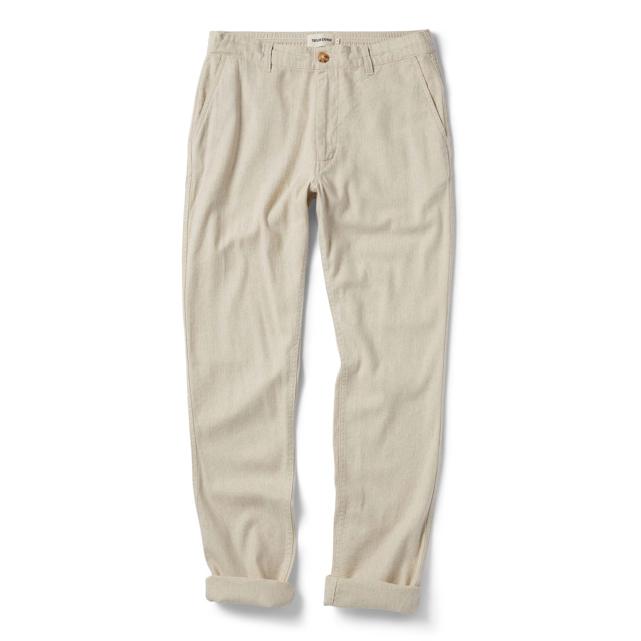 The Easy Pant in Natural Herringbone - Image 6