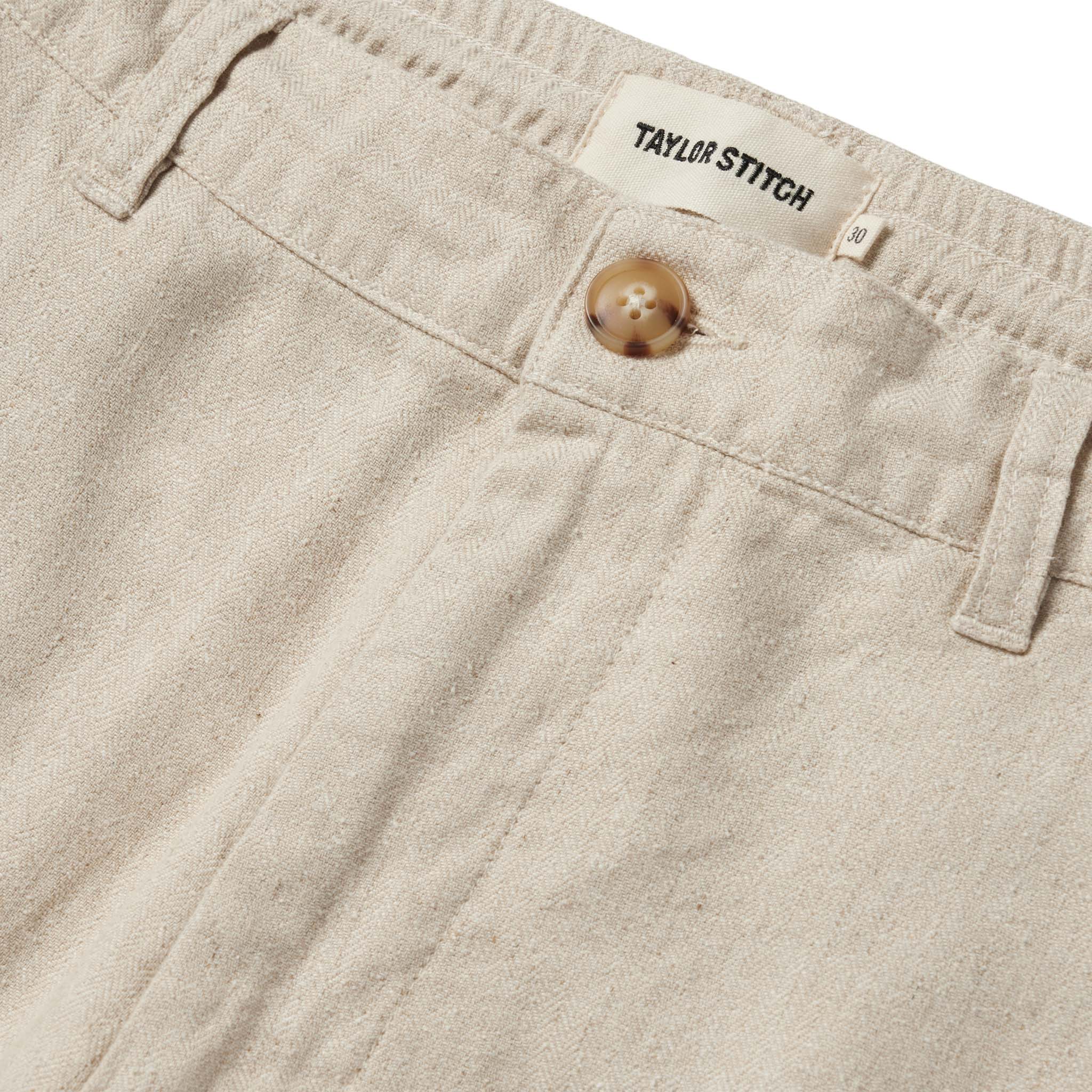 The Easy Pant in Natural Herringbone - Image 8